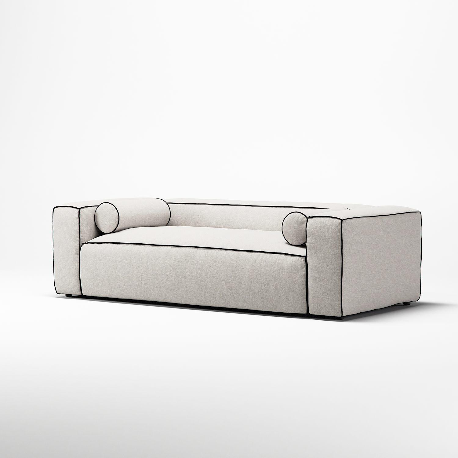 Decotique Grand Hue 2-Personers Sofa Steam/Hvid/Grafitgrå