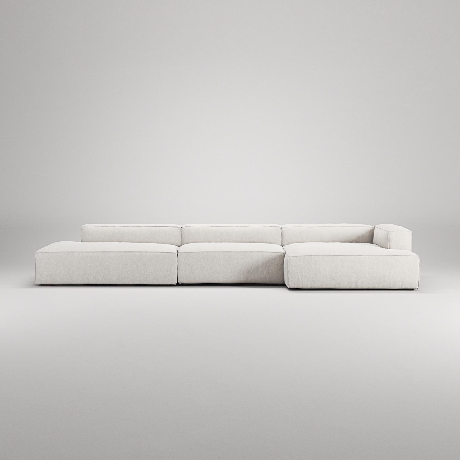 Decotique Grand 5-Personers Sofa Åben Ende Venstre Steam/Hvid