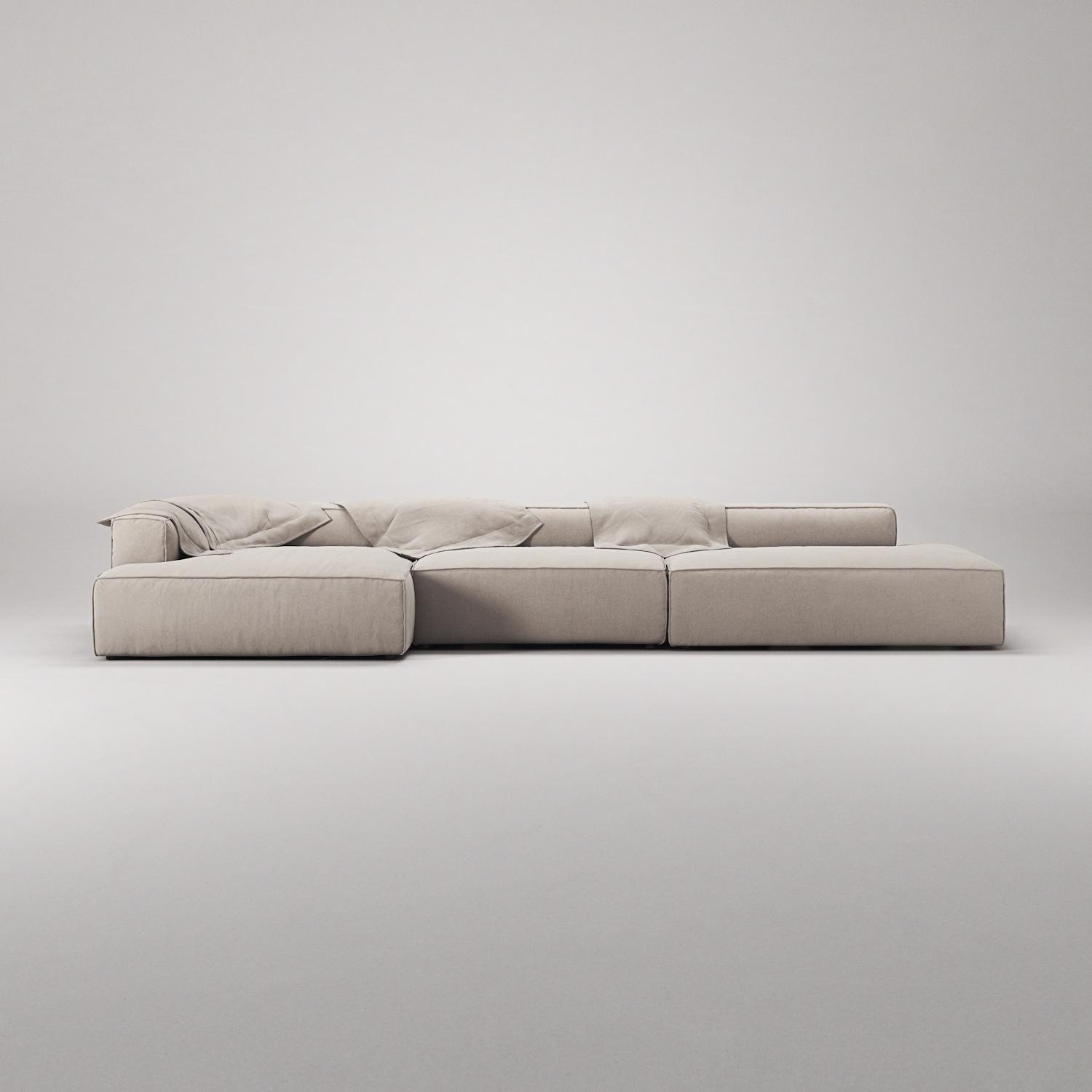 Decotique Grand 5-Personers Sofa Åben Ende Højre Sandshell/Beige