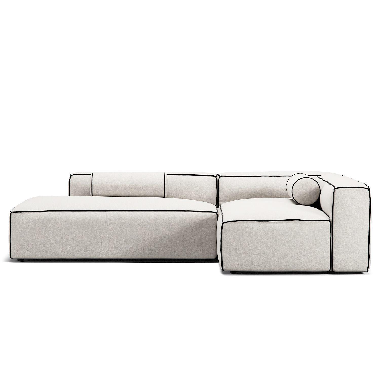 Decotique Grand Hue 3-Personers Loungesofa Åben Ende Venstre Steam/Hvid/Grafitgrå