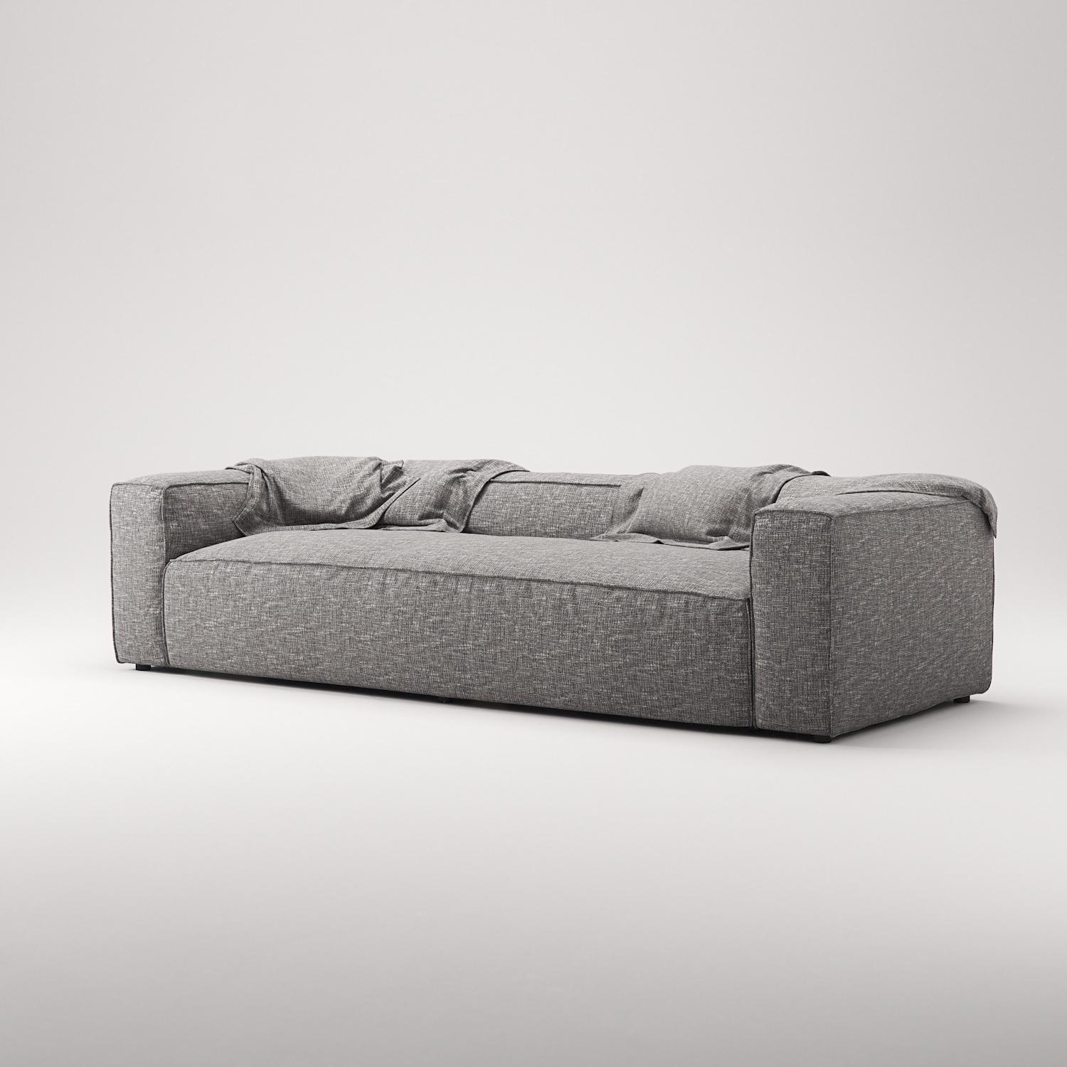 Decotique Grand 3-Personers Sofa Grå Marmor