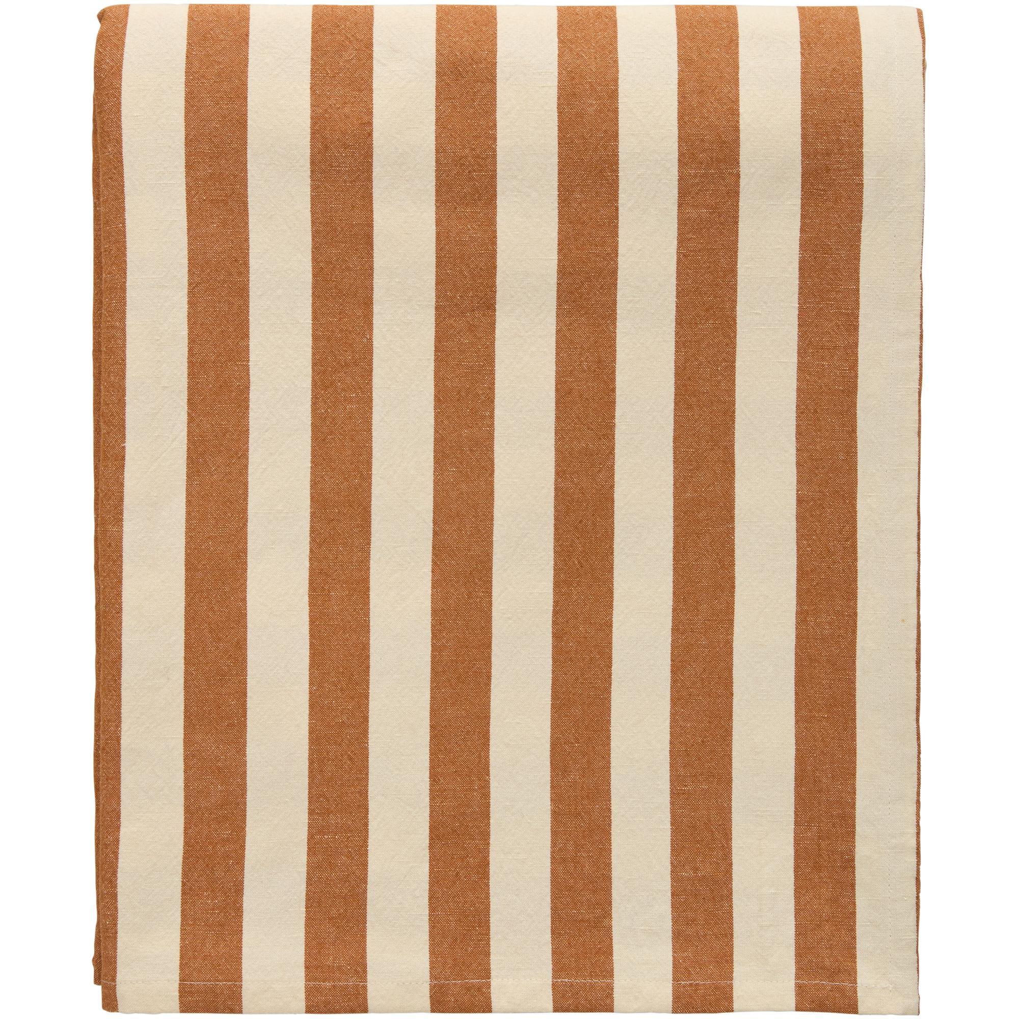Decotique Block Stripe Tafelkleed 140x240 Bruin