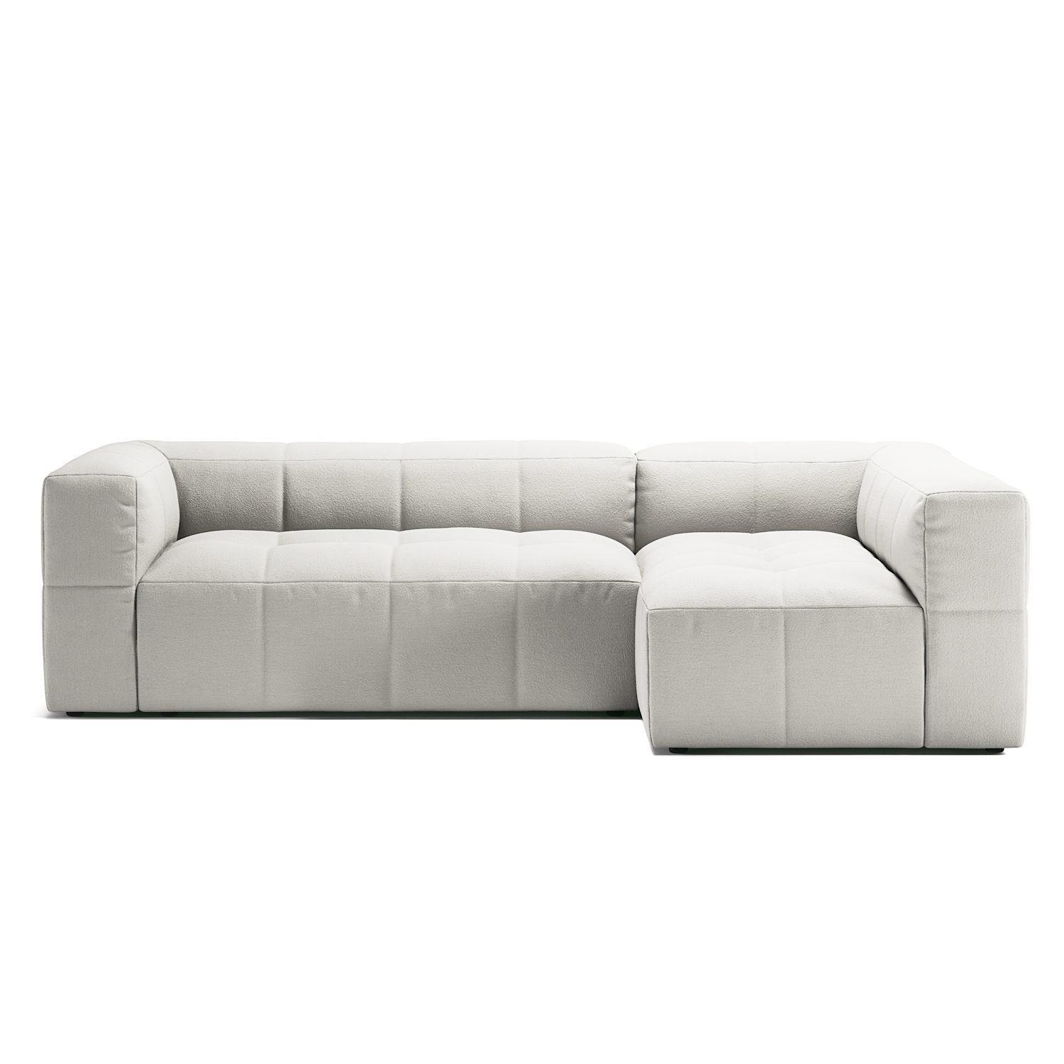 Decotique Mure 3-Personers Sofa Med Divan Højre Steam/Hvid