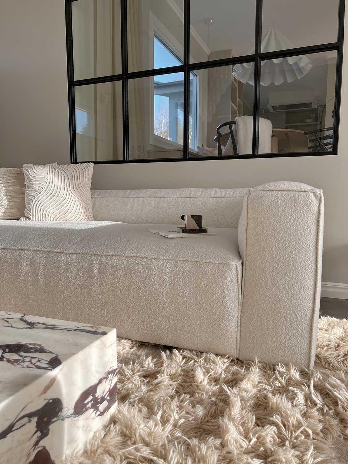 Decotique Grand 3-Personers Sofa Steam/Hvid