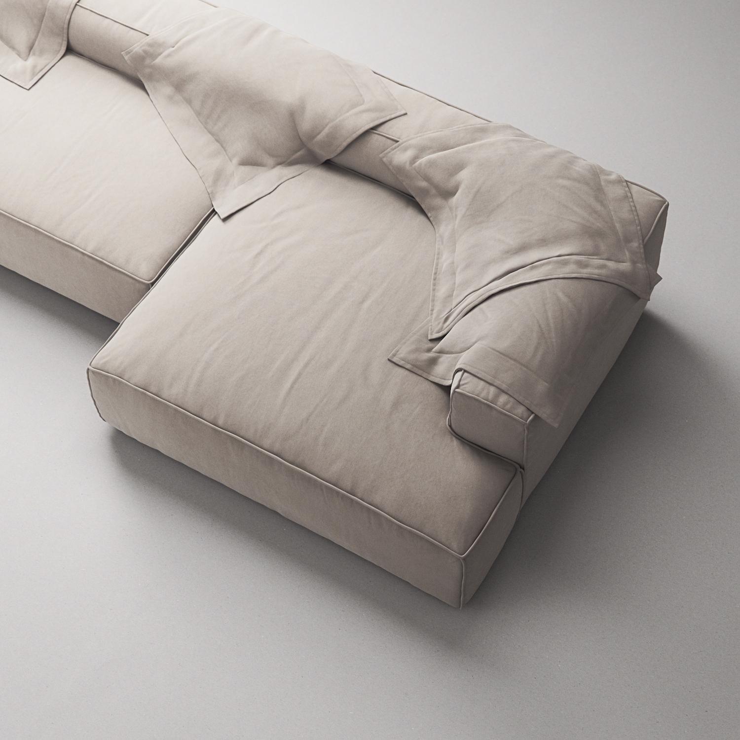 Decotique Grand 5-Personers Sofa Åben Ende Venstre Sandshell/Beige