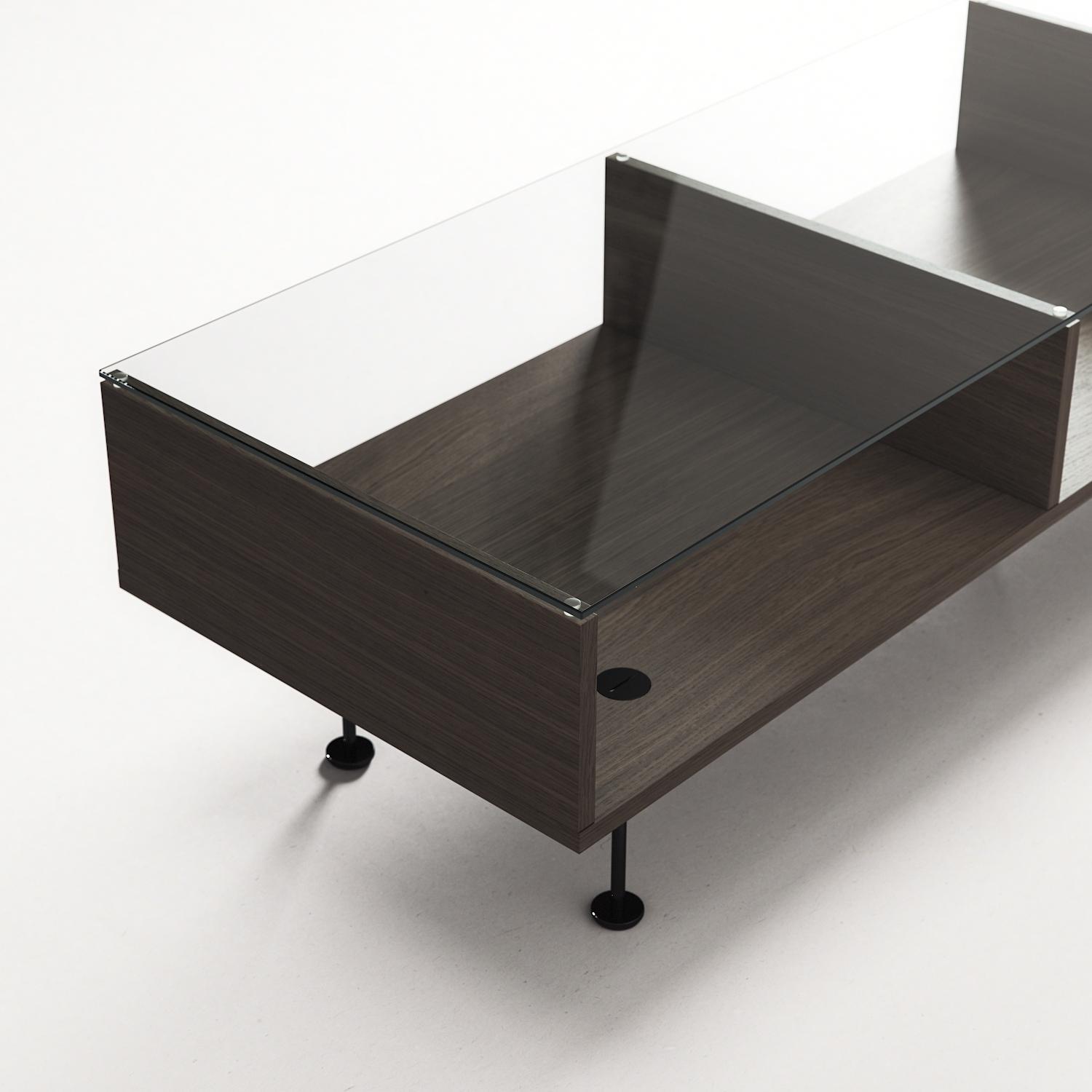 Decotique Vogue Sofabord 45x165 Mørk Eg/Sort