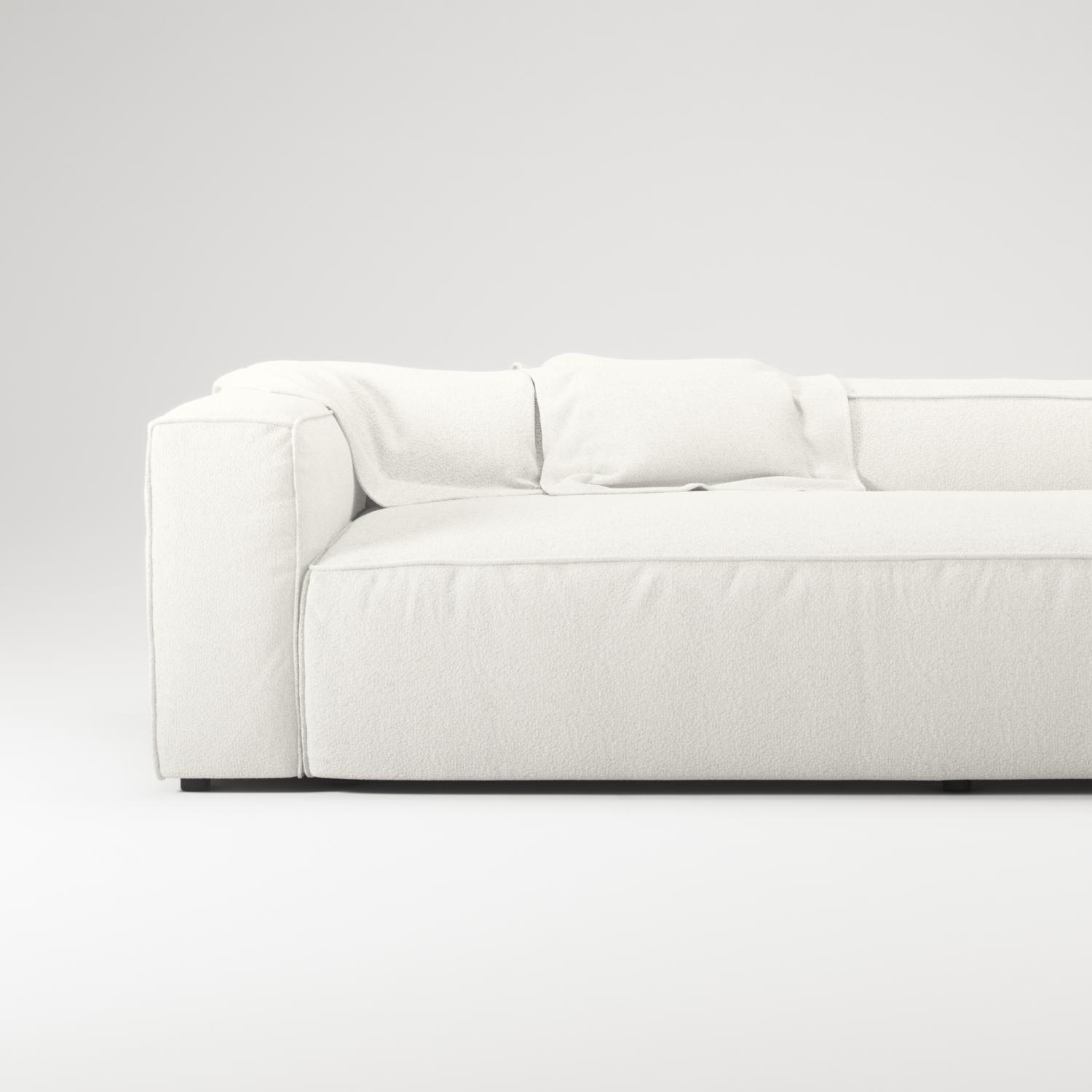 Decotique Grand 3-Personers Sofa Steam/Hvid