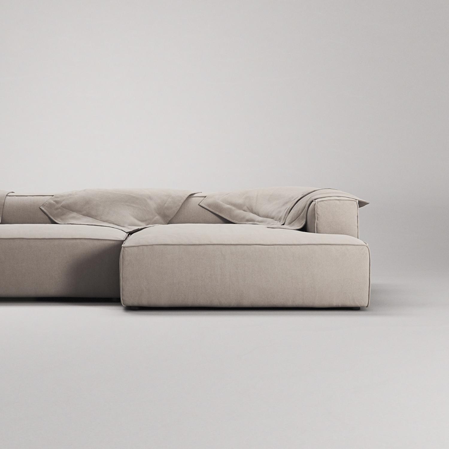 Decotique Grand 5-Personers Sofa Åben Ende Venstre Sandshell/Beige