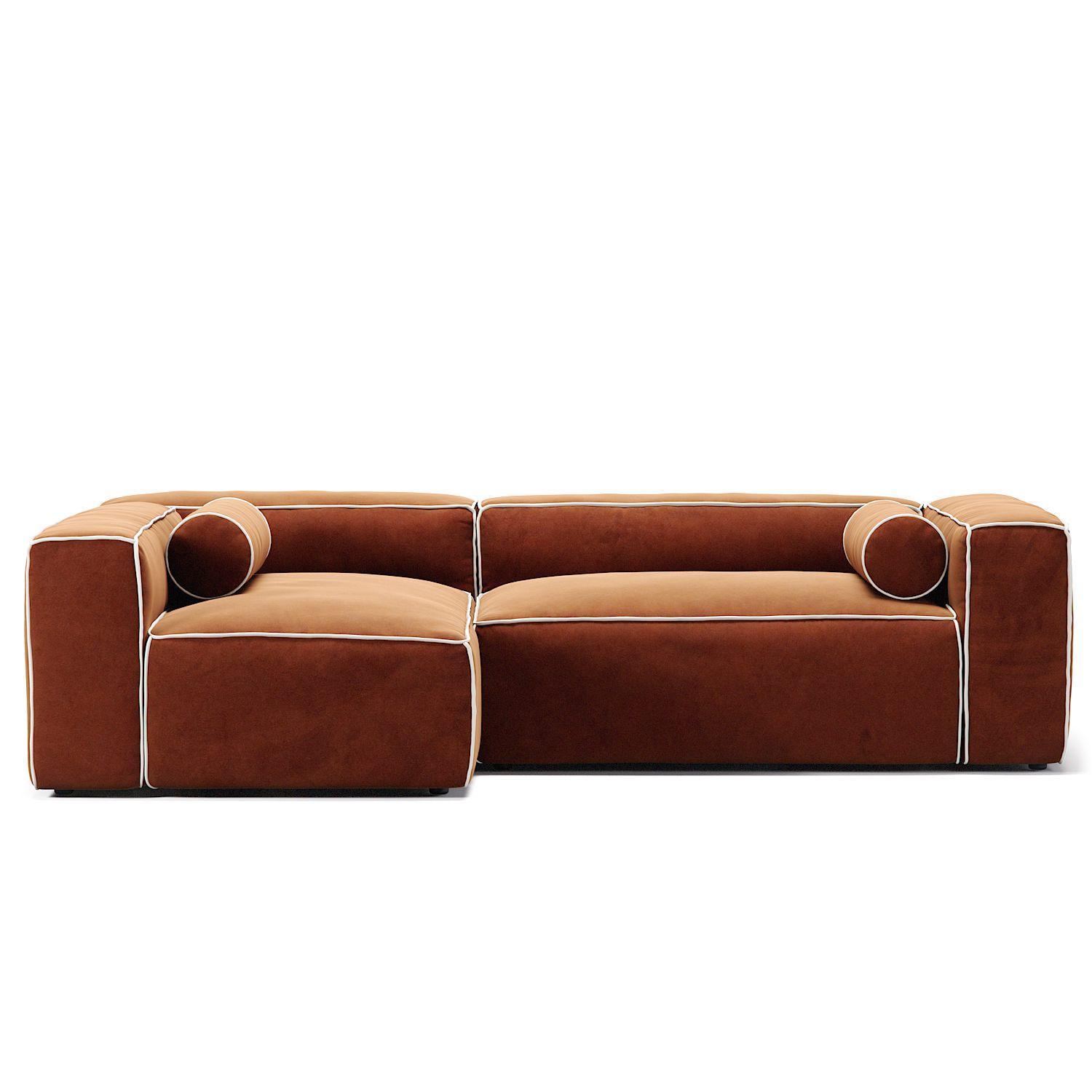 Decotique Grand Hue 3-Personers Sofa Divan Venstre Moonwhite/Kobber