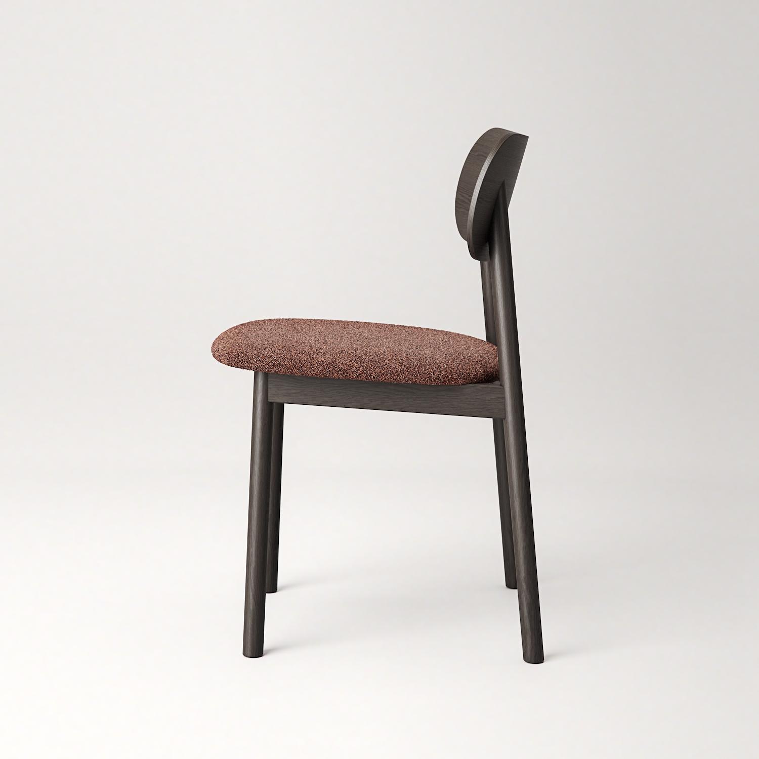 Decotique Elephant Spisebordsstol Mørkt Egetræ/Rustfarvet Bouclé