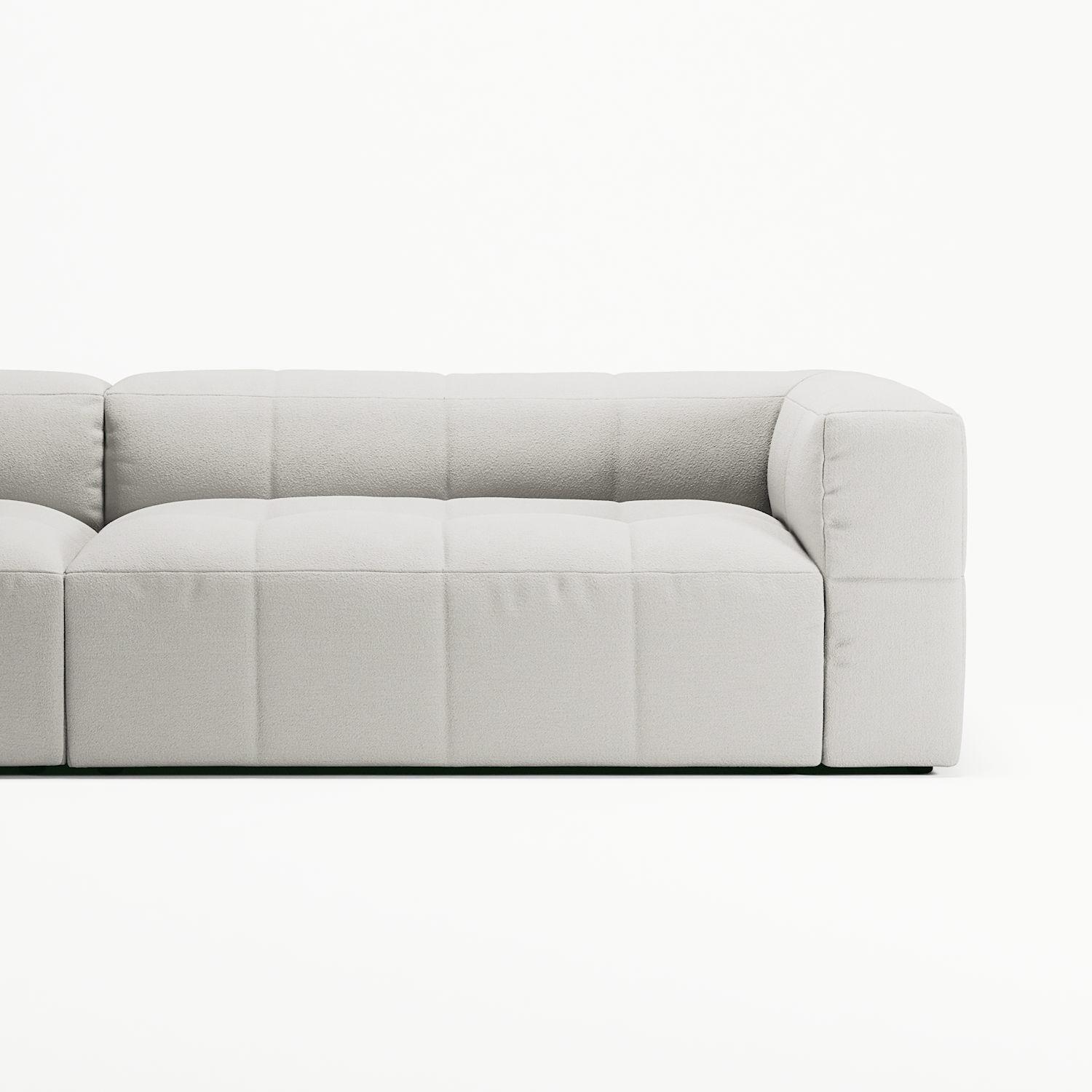 Decotique Mure 4-Personers Sofa Med Åben Ende Højre Steam/Hvid