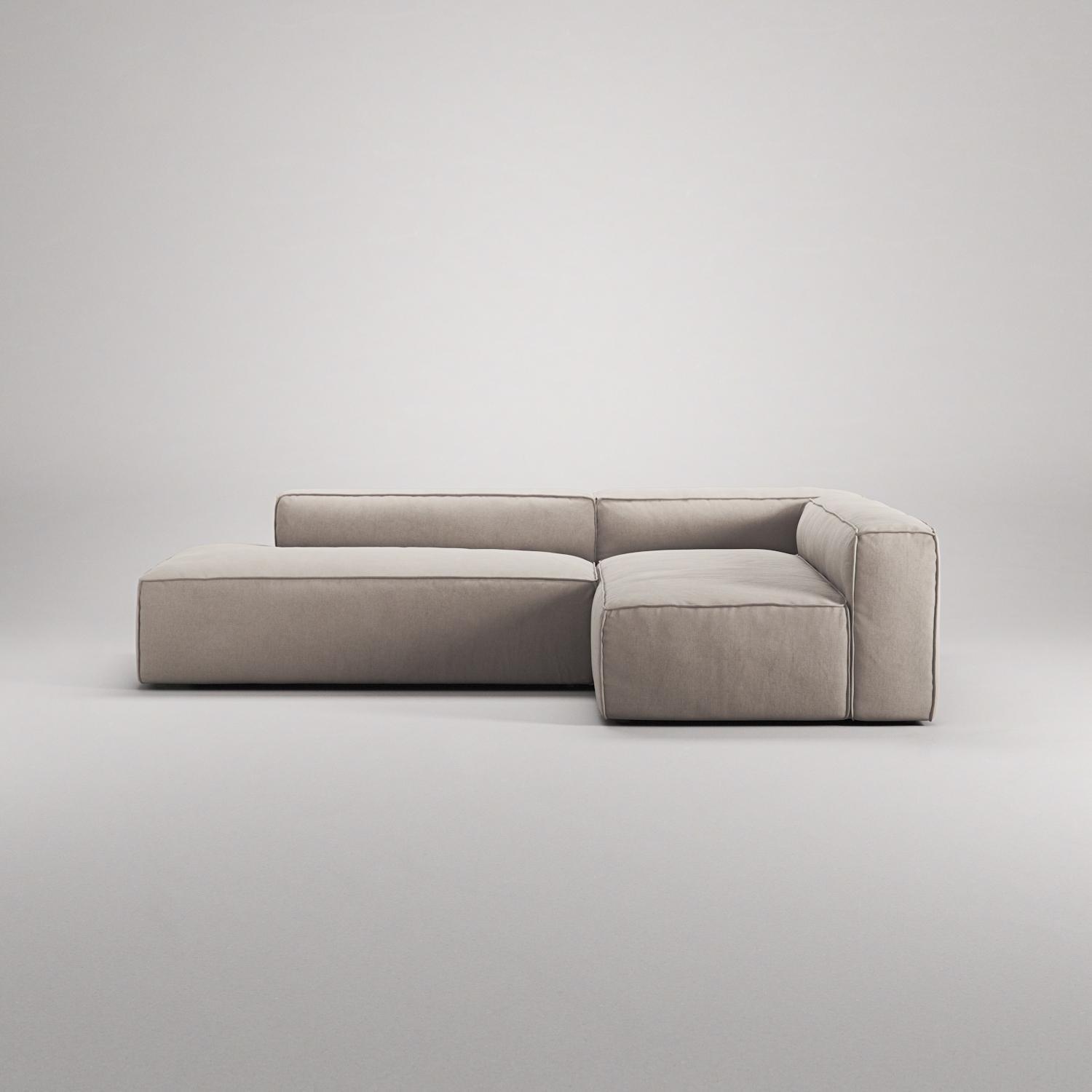 Decotique Grand 3-Personers Loungesofa Åben Ende Venstre Sandshell/Beige