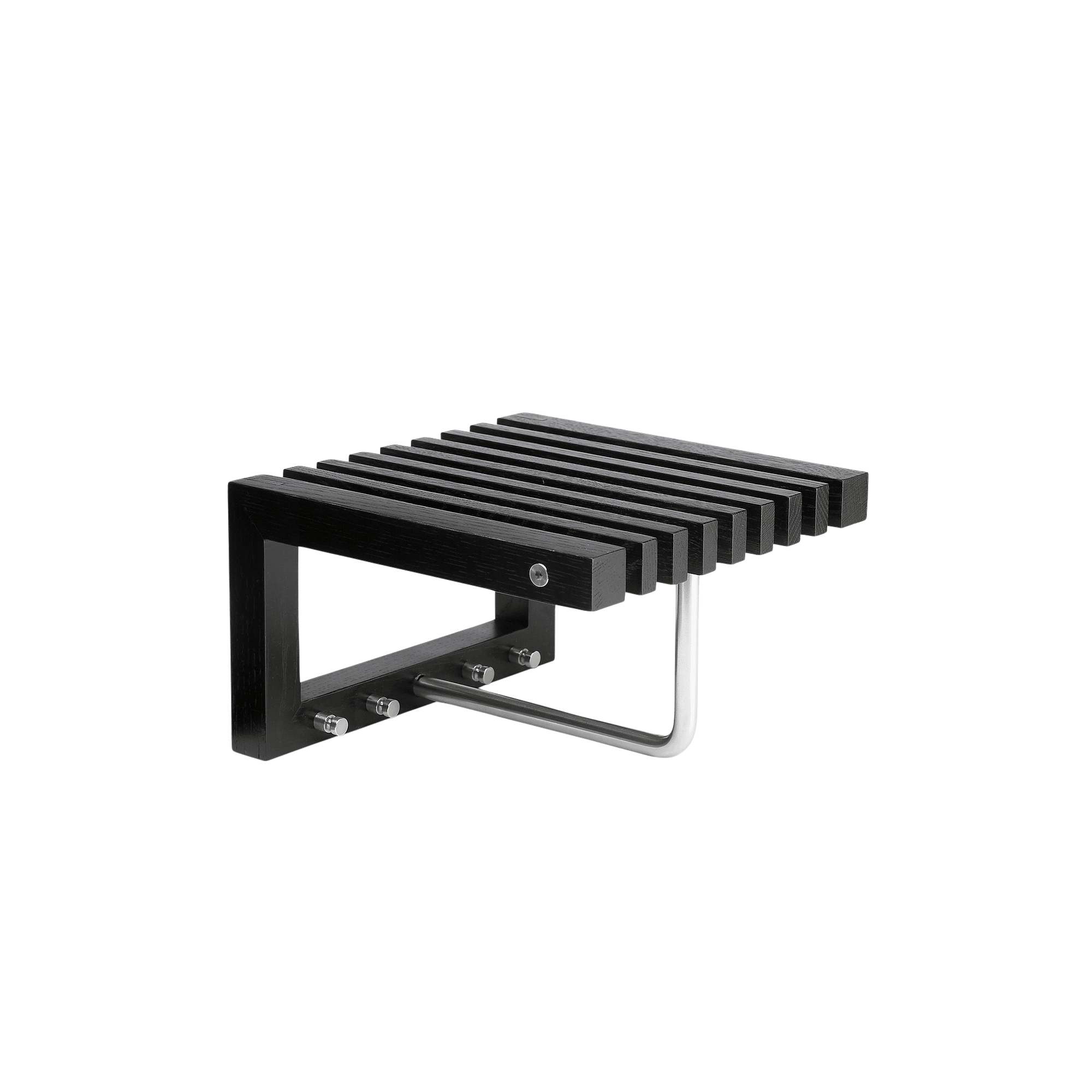 Perchero Cutter Mini de la colección Skagerak de Fritz Hansen, roble Negro y acero inoxidable