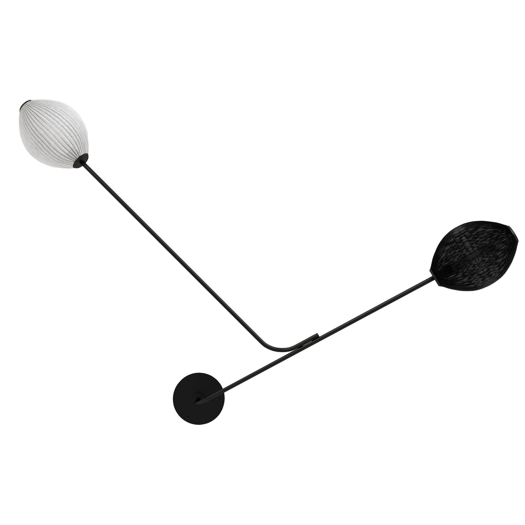 GUBI Satellite Wandlamp Bekabeld Zwart/Wit