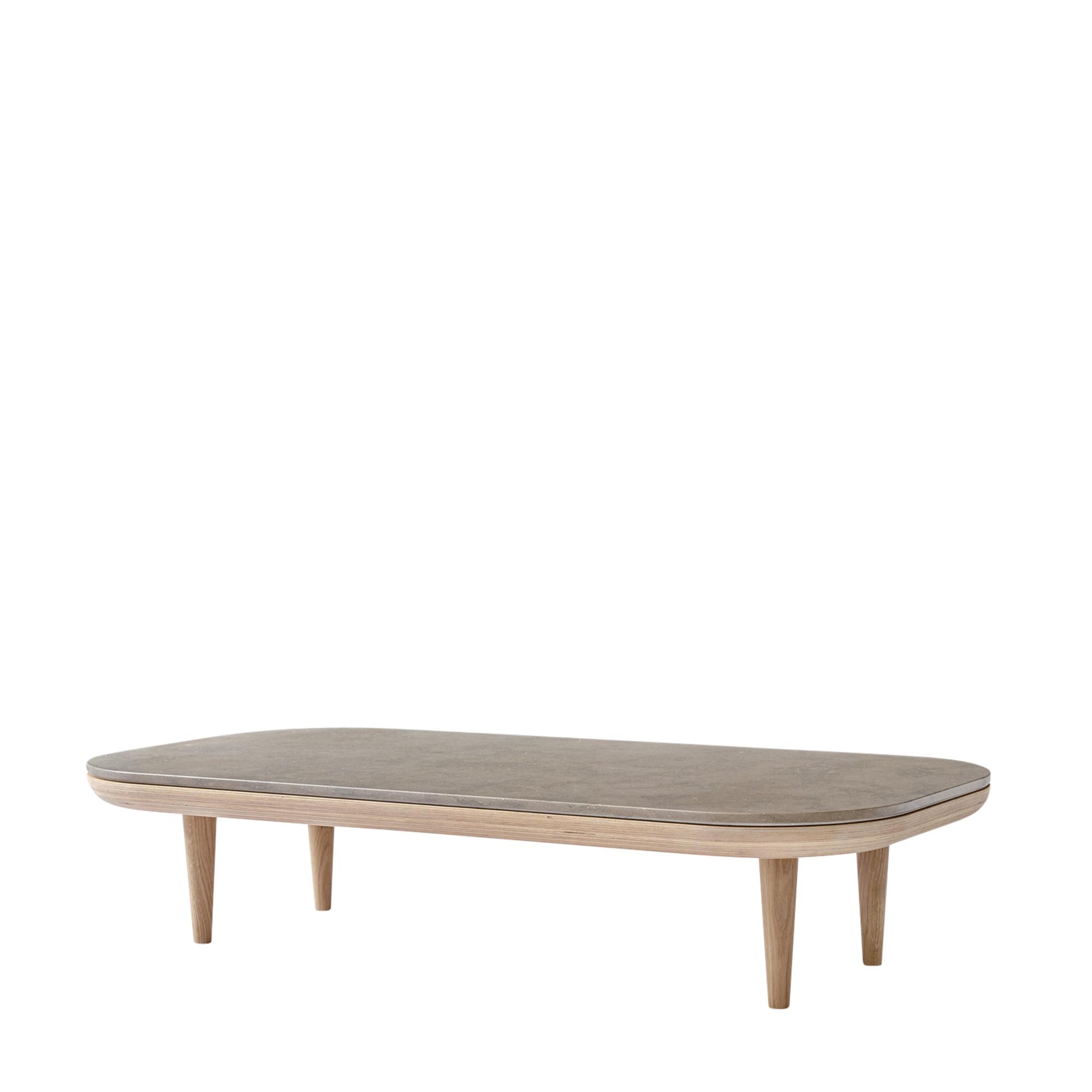 &Tradition Fly SC5 Table Basse Chêne Huilé Blanc/Marbre Azul Valverde