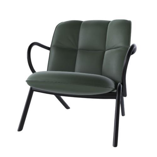 Sillón TON Cissy 73,5 cm Negro/ Verde