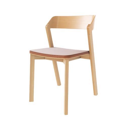 Silla de Comedor TON Merano con Asiento de Cuero Prescott 223