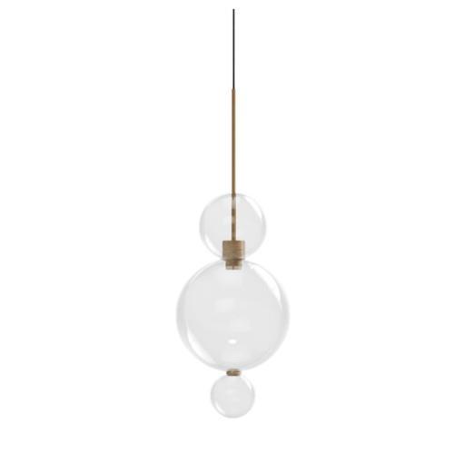 Trasparente Karman Opium 3 Lampadario/Alluminio/ Bronzo
