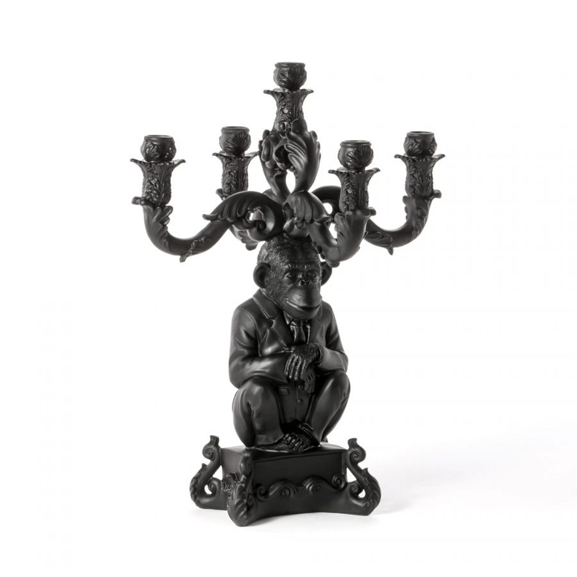 Seletti Burlesque Chimp Lysestage Sort