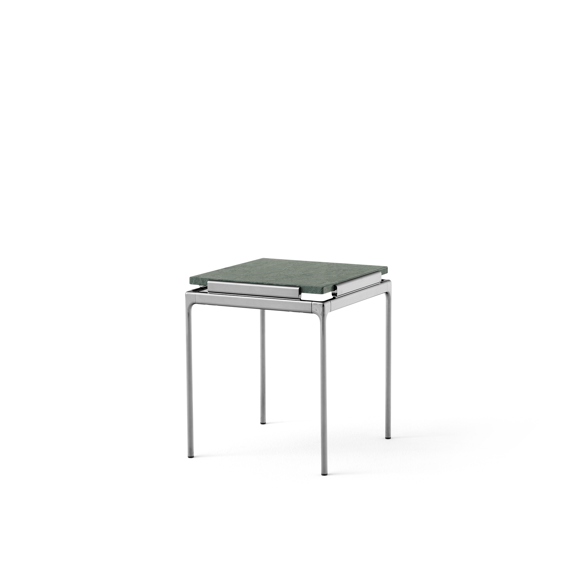 &Tradition Set LN11 Side Table Verde Guatemala/Dark Chrome