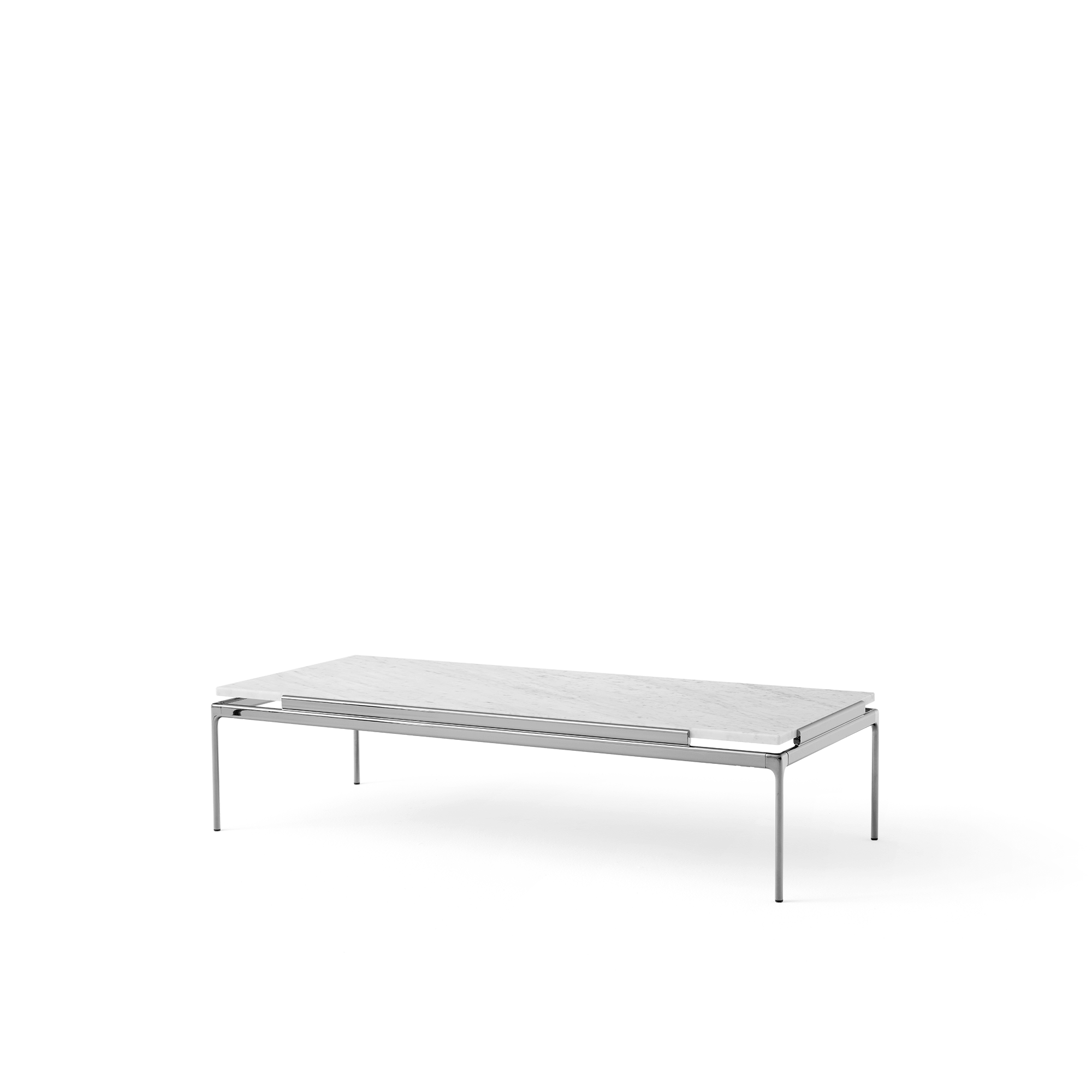 &Tradition Set LN12 Coffee Table Bianco Carrara/Dark Chrome