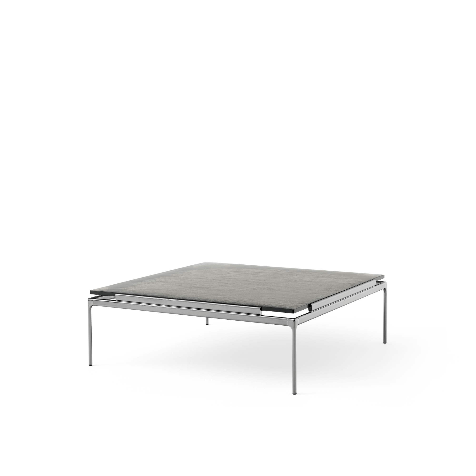 &Tradition Set LN13 Coffee Table Smoked Glass/Dark Chrome