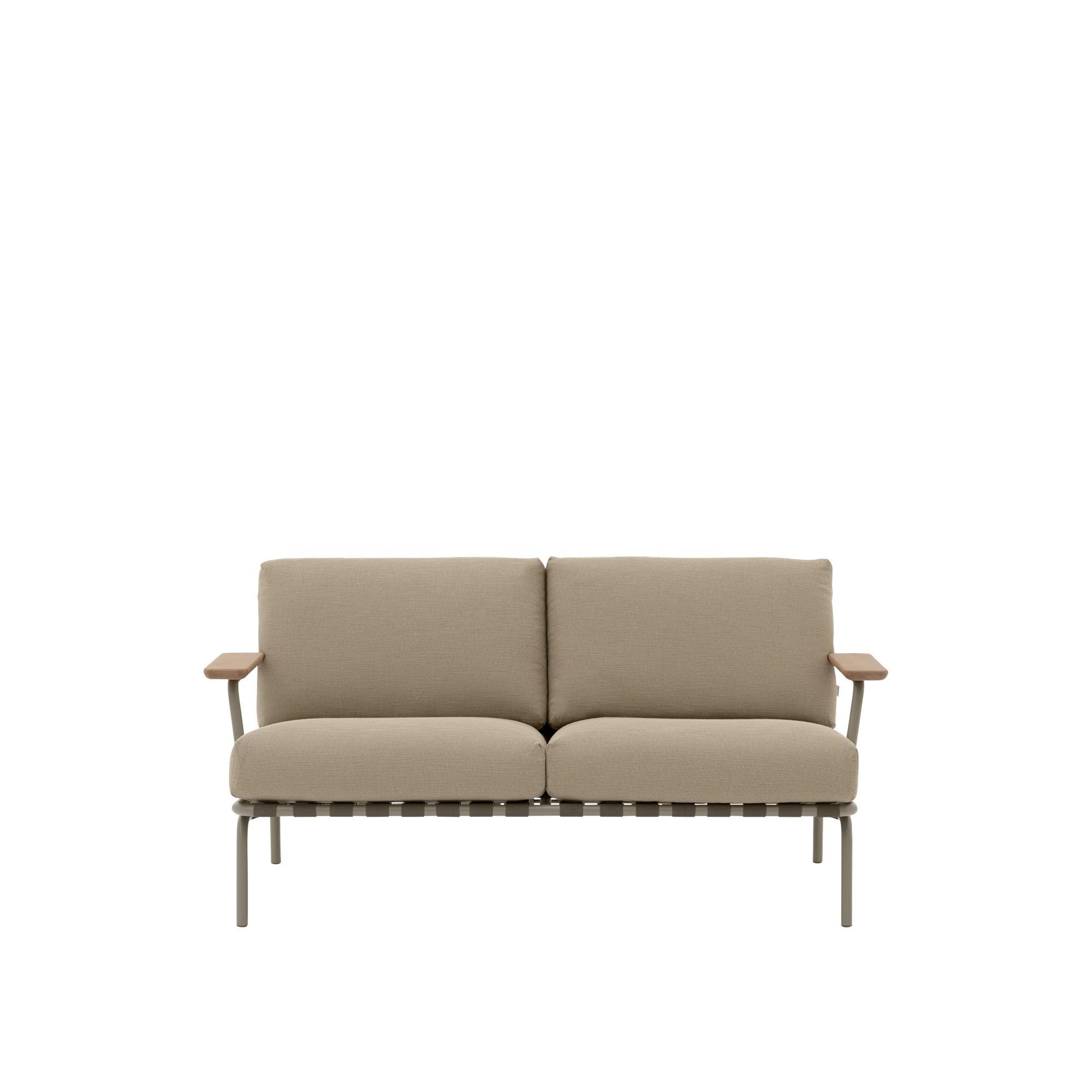 Muuto Settle Sofá Exterior De 2 Plazas Tejido Acanalado 5/Taupe