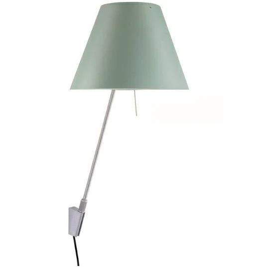 #2 - Luceplan Costanzina Væglampe Aluminium M. Grøn Skærm