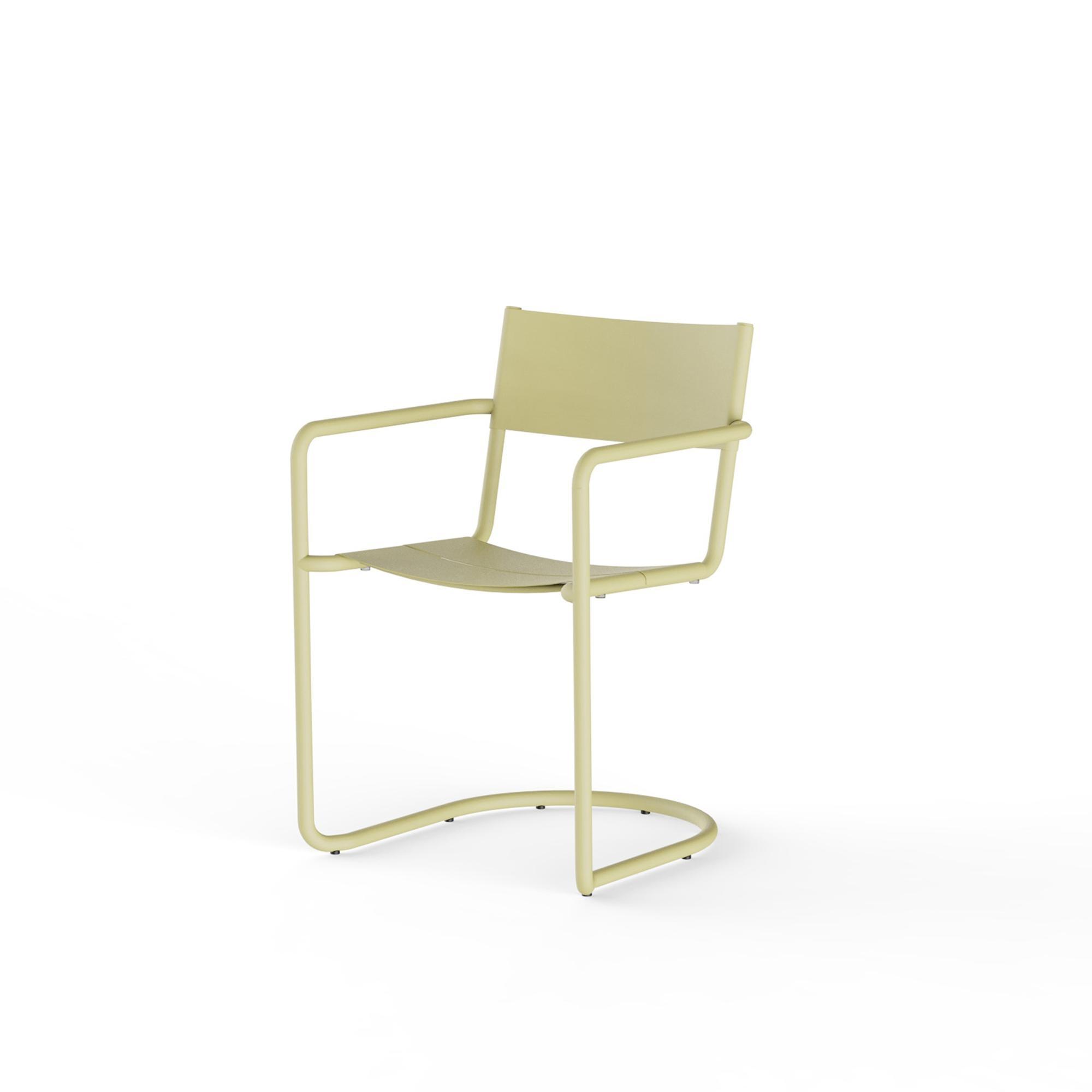 Silla de comedor NINE Sine con reposabrazos Amarillo