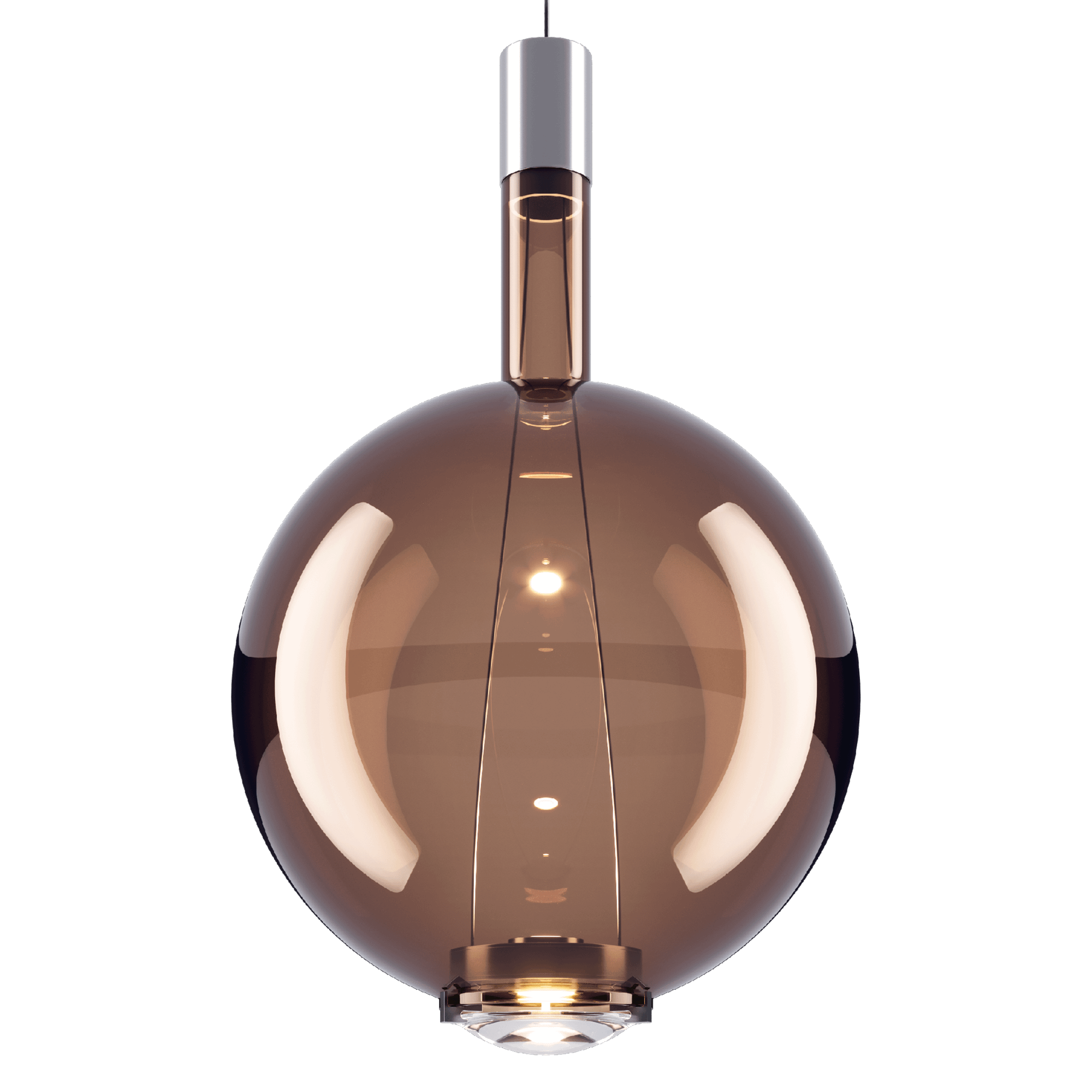 Lodes Sky-Fall Round Pendant Large 2700K Glossy Bronze/ Glass