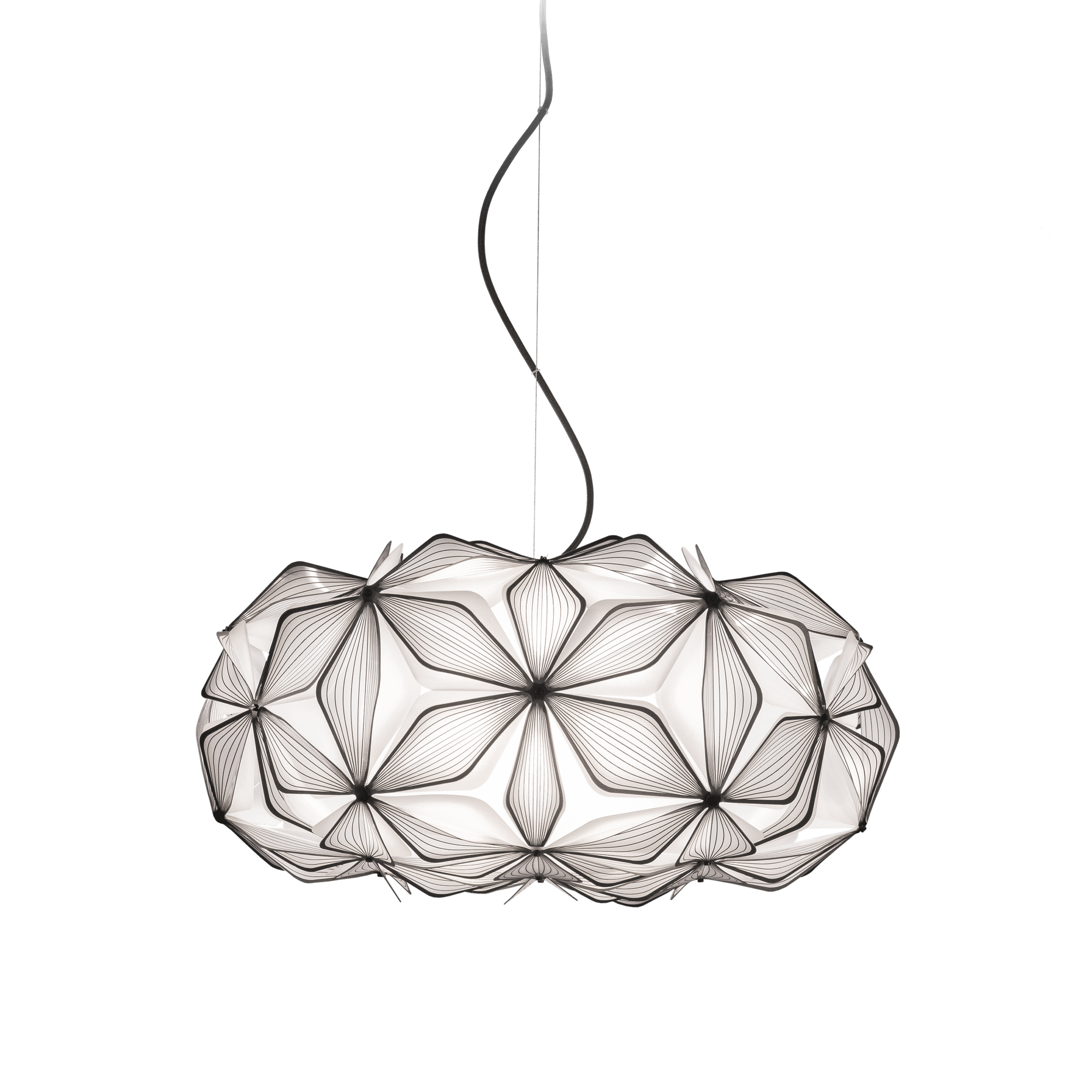 SLAMP C\'Est La Vie Pendelleuchte Medium Schwarz mit Schwarz Leitung