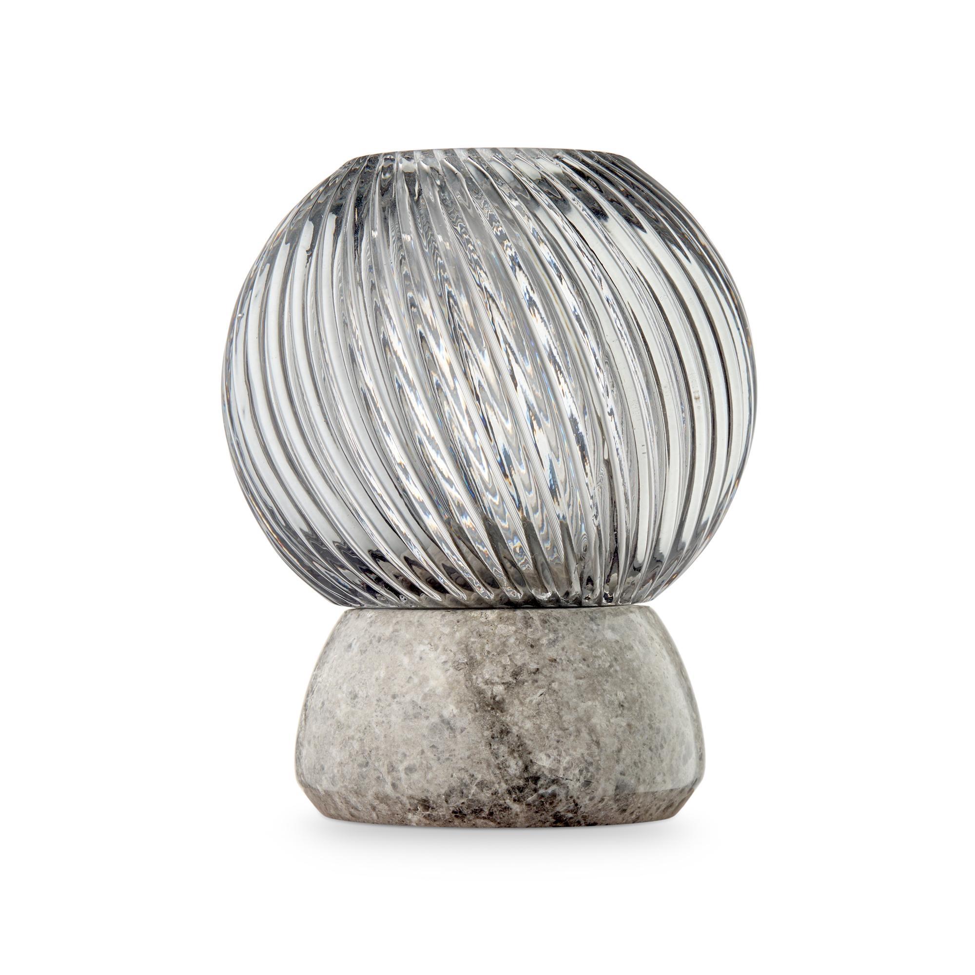 Design By Us Twist Of Marble Lysestage Sølv/Smoke