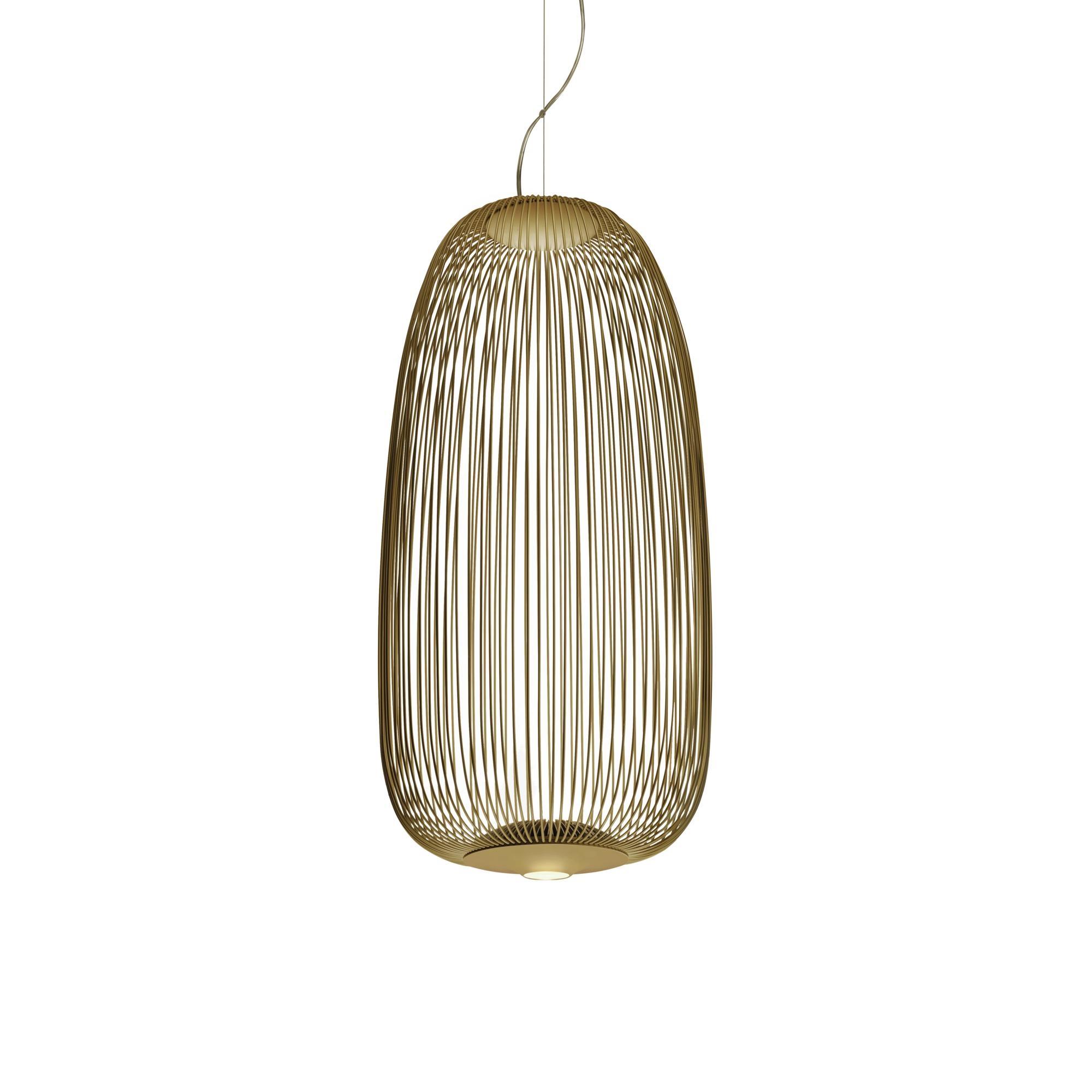 Lampa Wisząca Foscarini Spokes 1 z Diodą LED w Kolorze Złotym