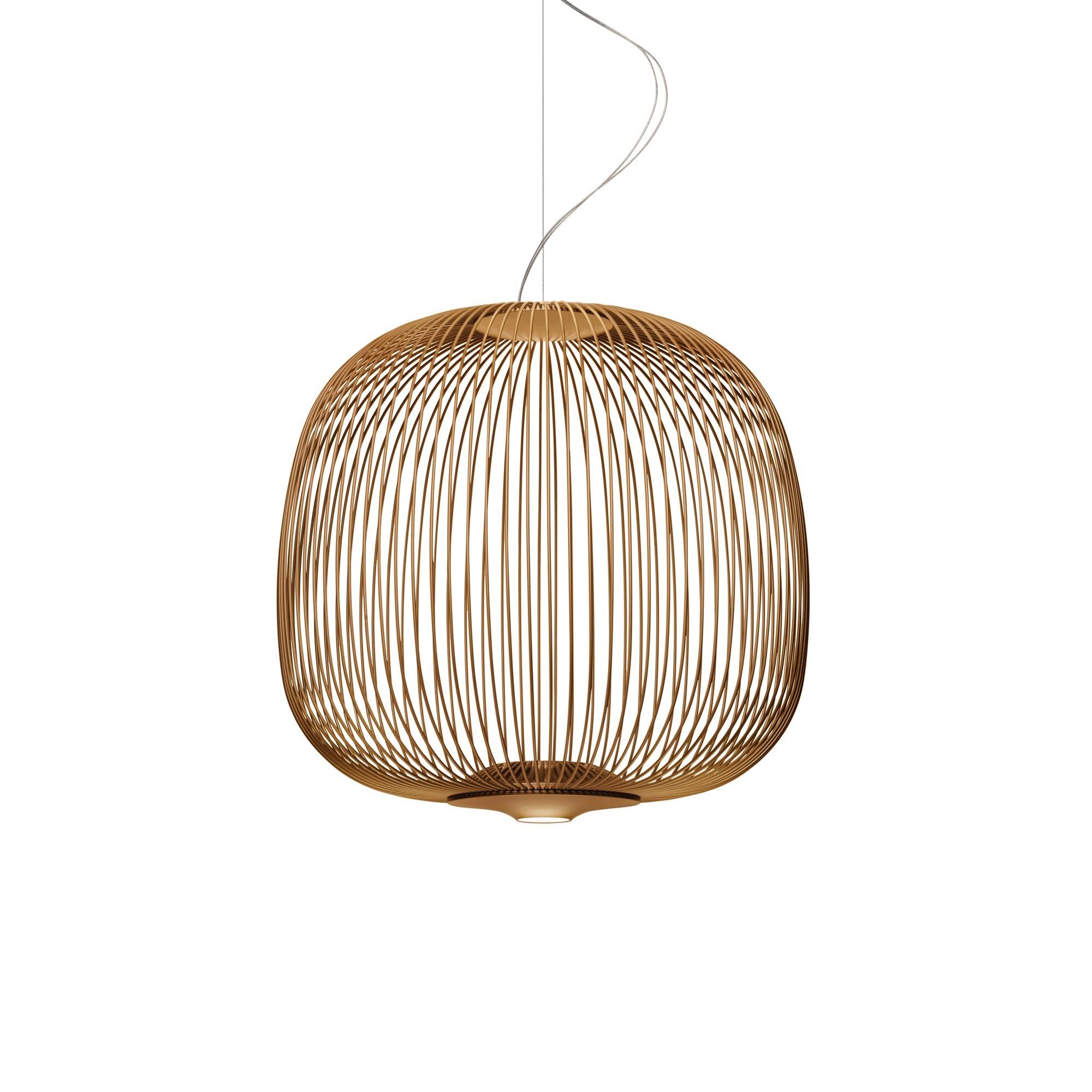 Foscarini Spokes 2 Midi Lámpara Colgante con LED en Cobre