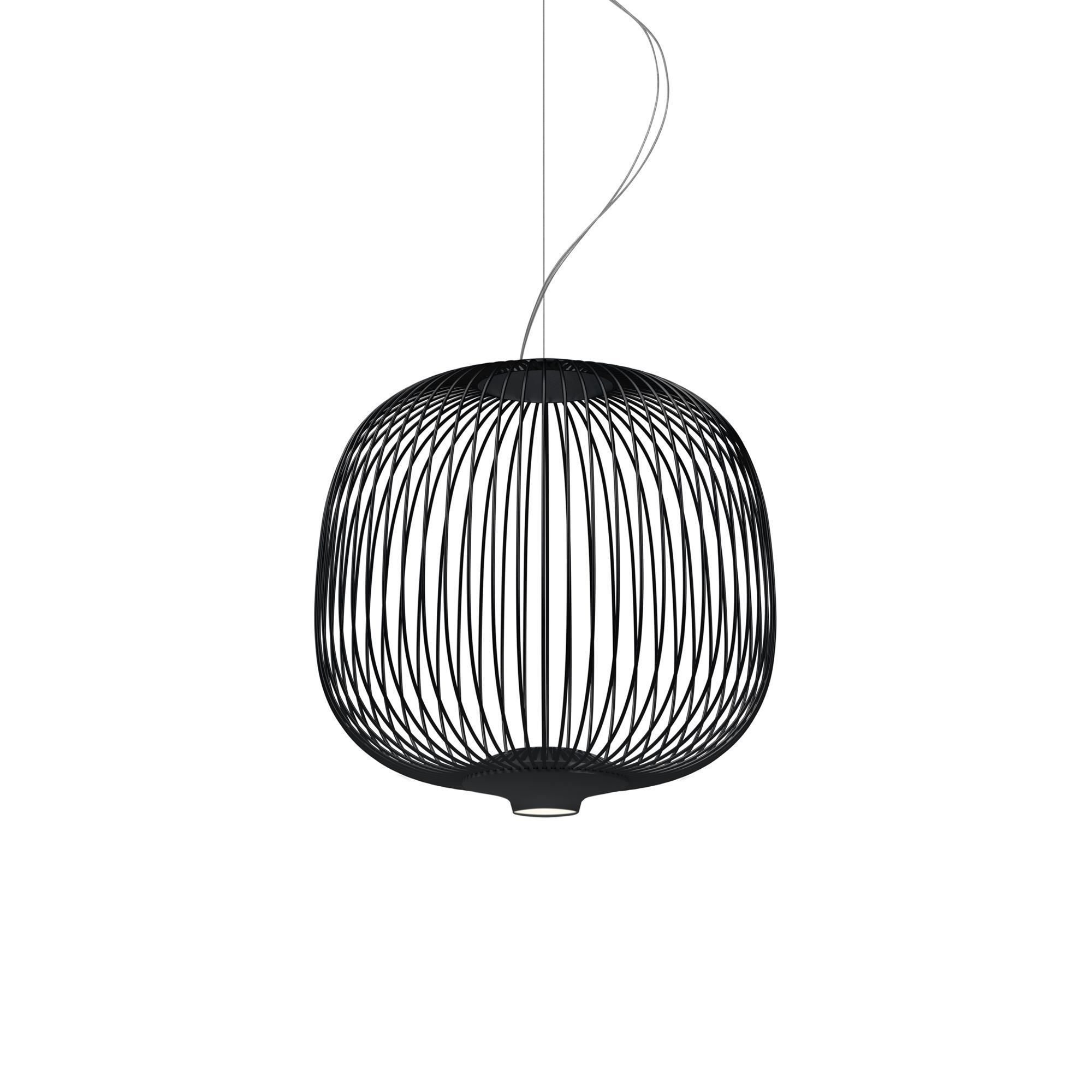 Foscarini Spokes 2 Piccola Pendant with Dimmer Black