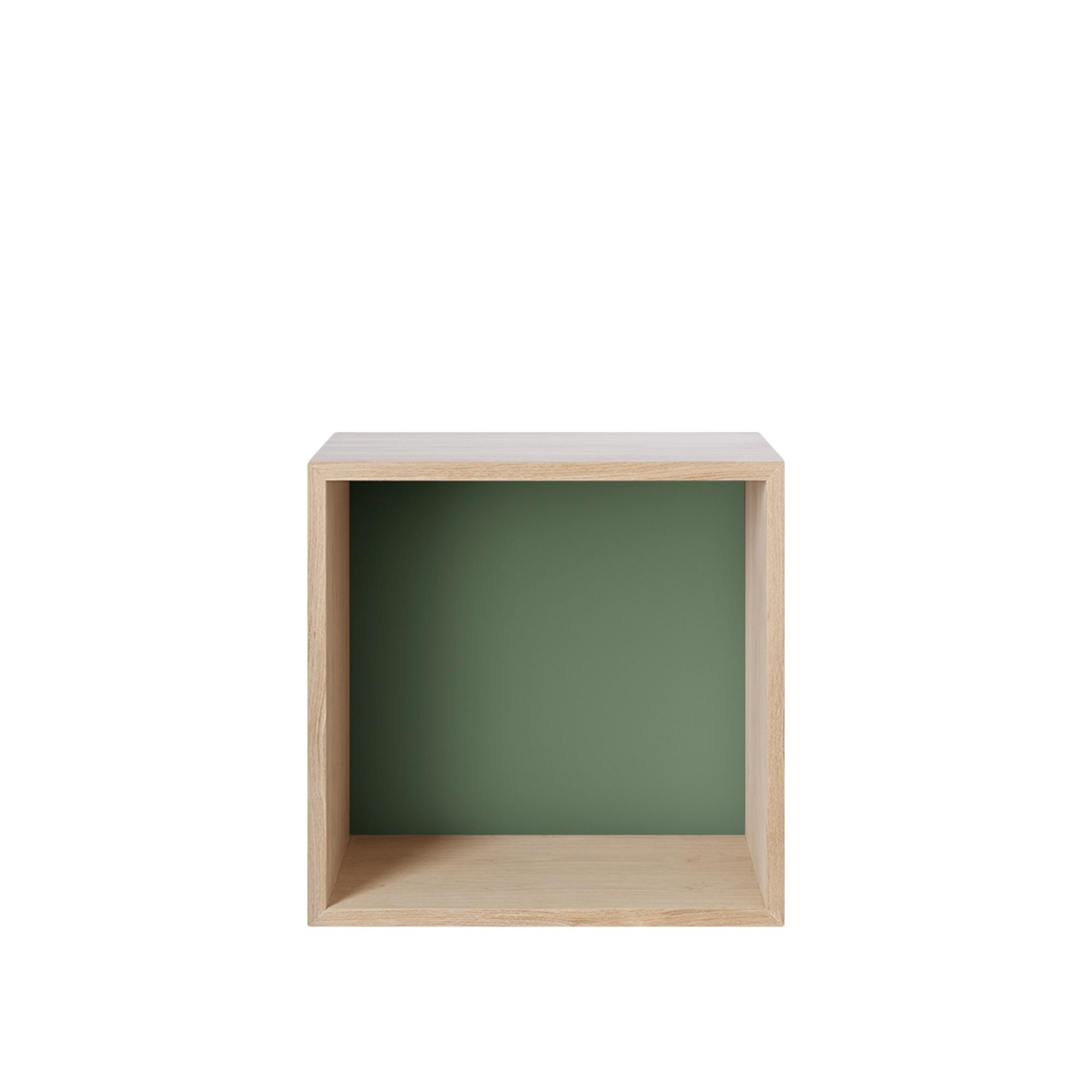 Muuto Estantería Apilable Mediana con Tablero Roble/ Verde Polvo