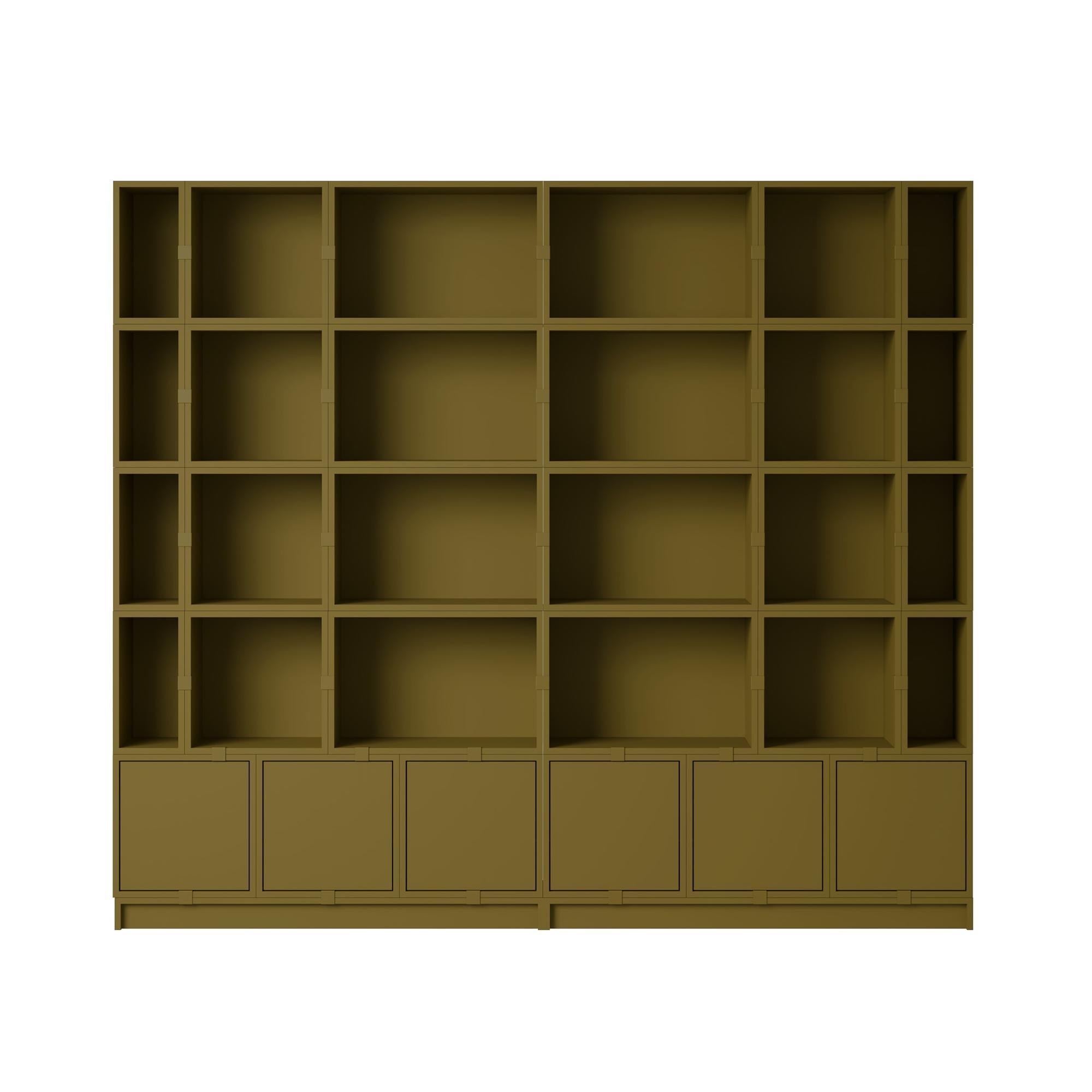 Muuto Stacked Bookcase Configuration 1 Brown-Green