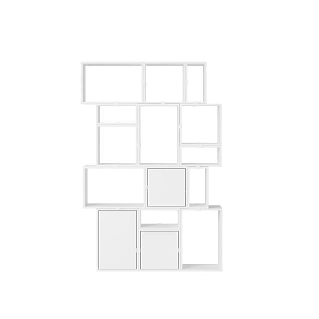 Gestapelde Boekenkast Configuratie 2 Wit