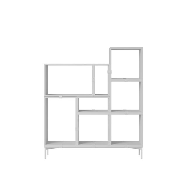 Gestapelde Boekenkast Configuratie 5 Grijs