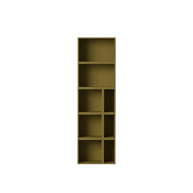 Gestapelde Boekenkast Configuratie 7 Bruin-groen