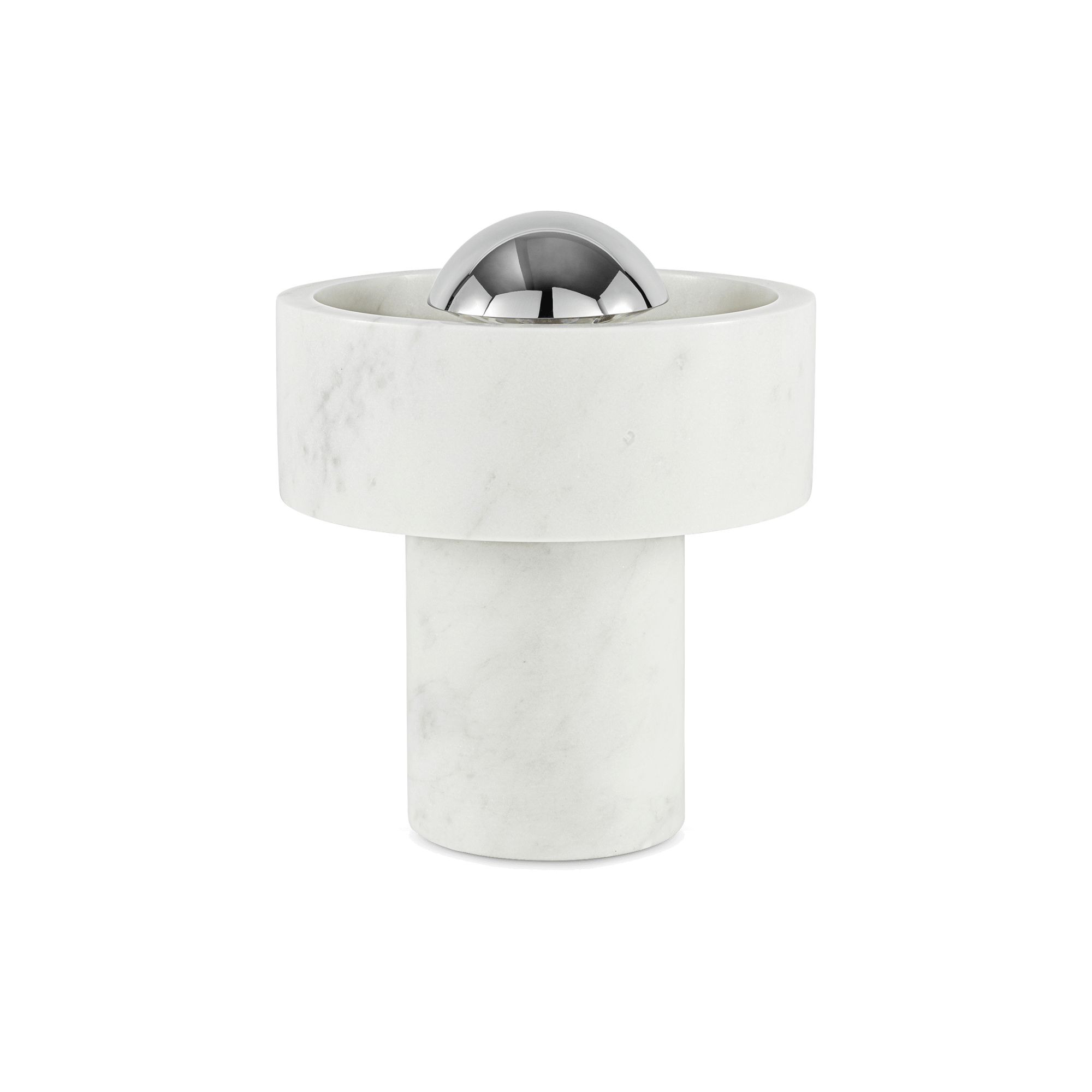 Tom Dixon Stone Transportabel Lampe Sølv/ Marmor