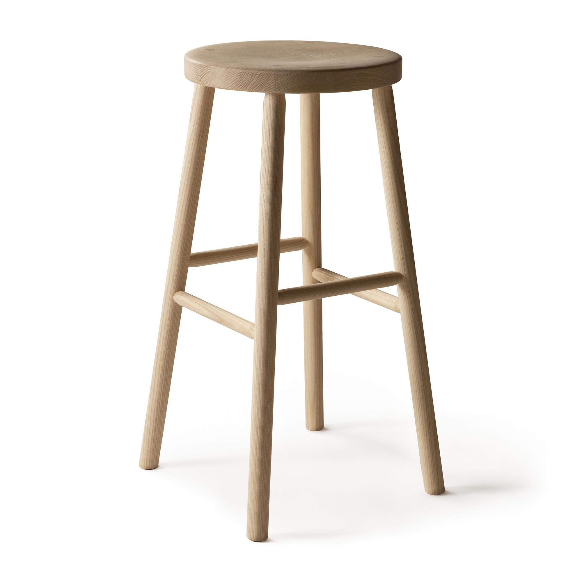 Nikari Storia Stool Oiled Ash Wood 75 cm