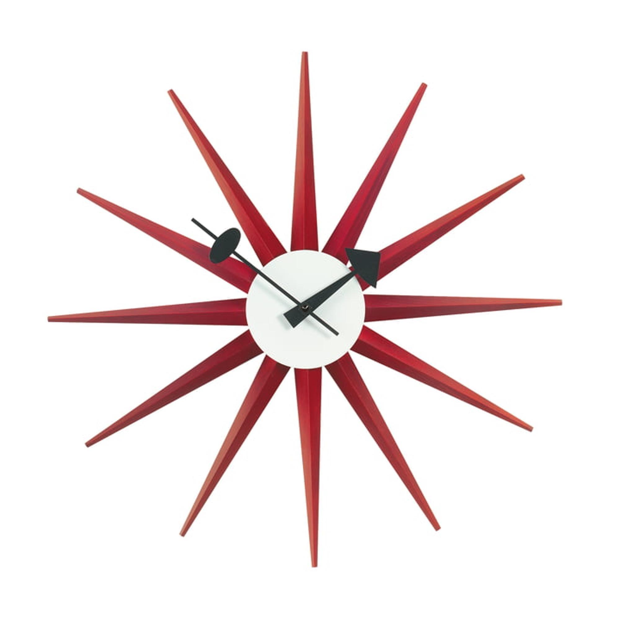 Vitra Sunburst Clock Watch Red