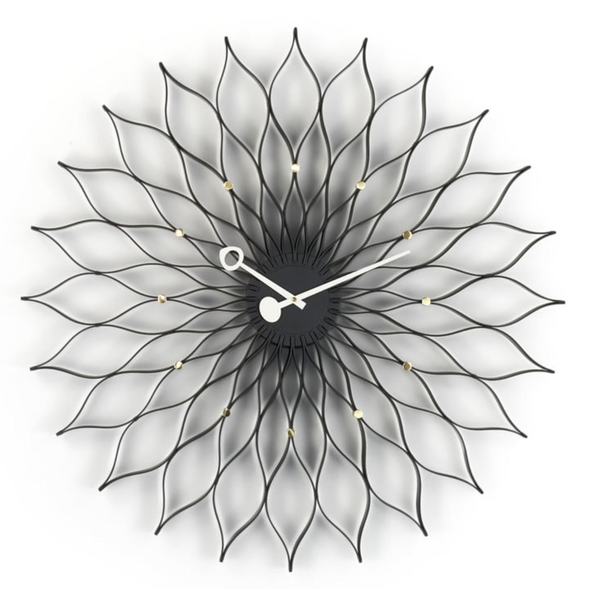 Vitra Sunflower Clock Ur Sort/Messing