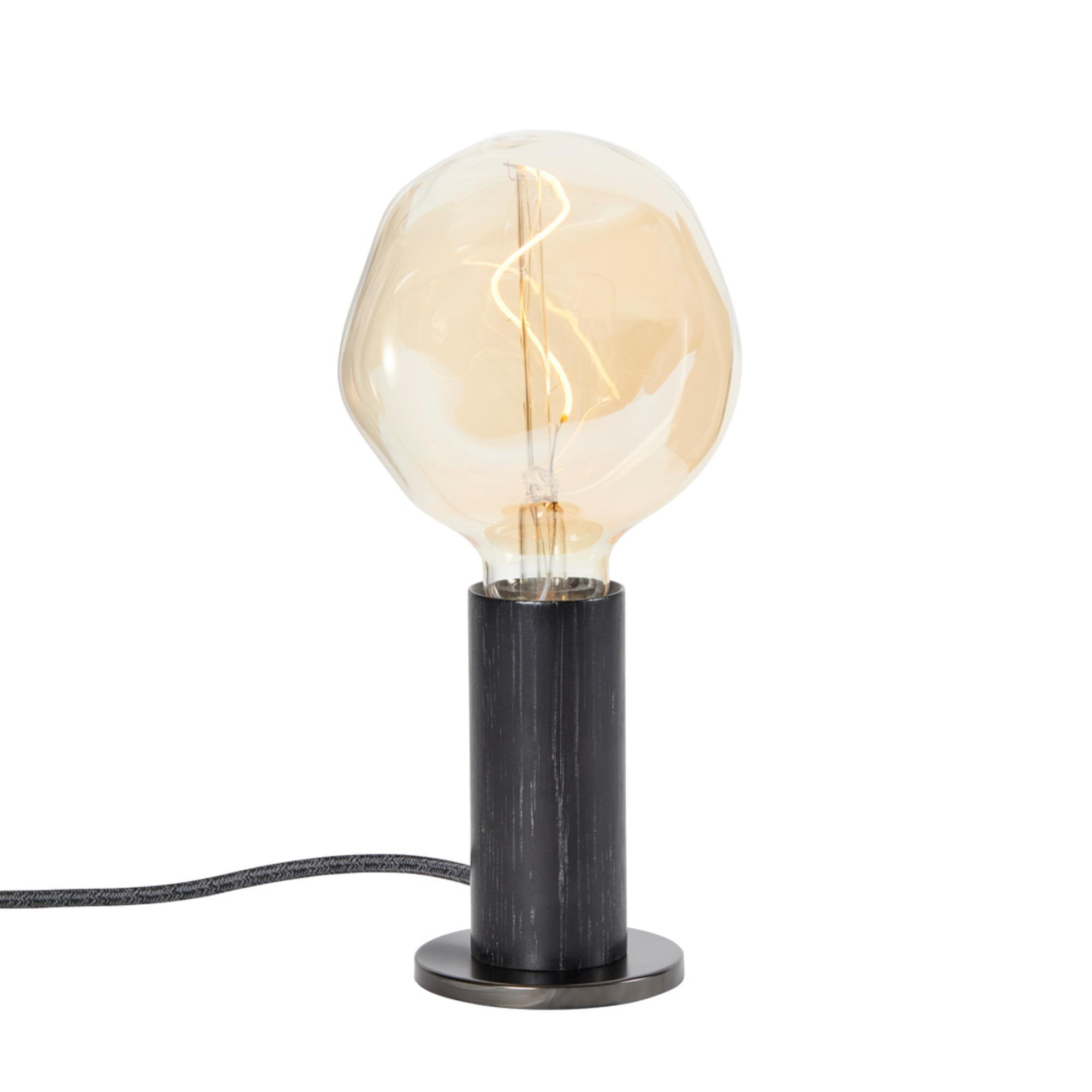 Tala Knuckle Lampe à Poser en Bois de Chêne Noir avec Voronoi I