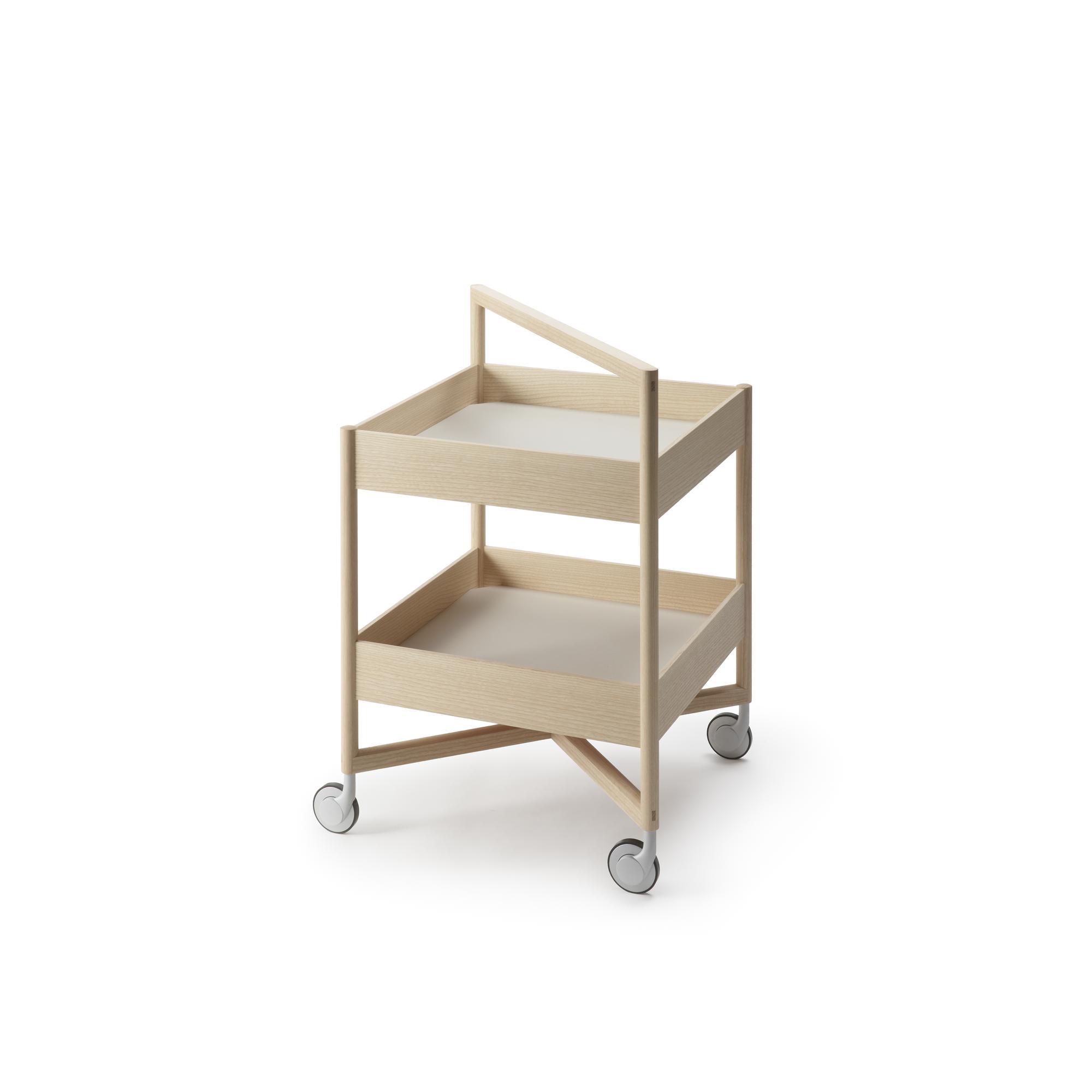 Nikari Taso Tray High with Wheels Ash/Mushrooom