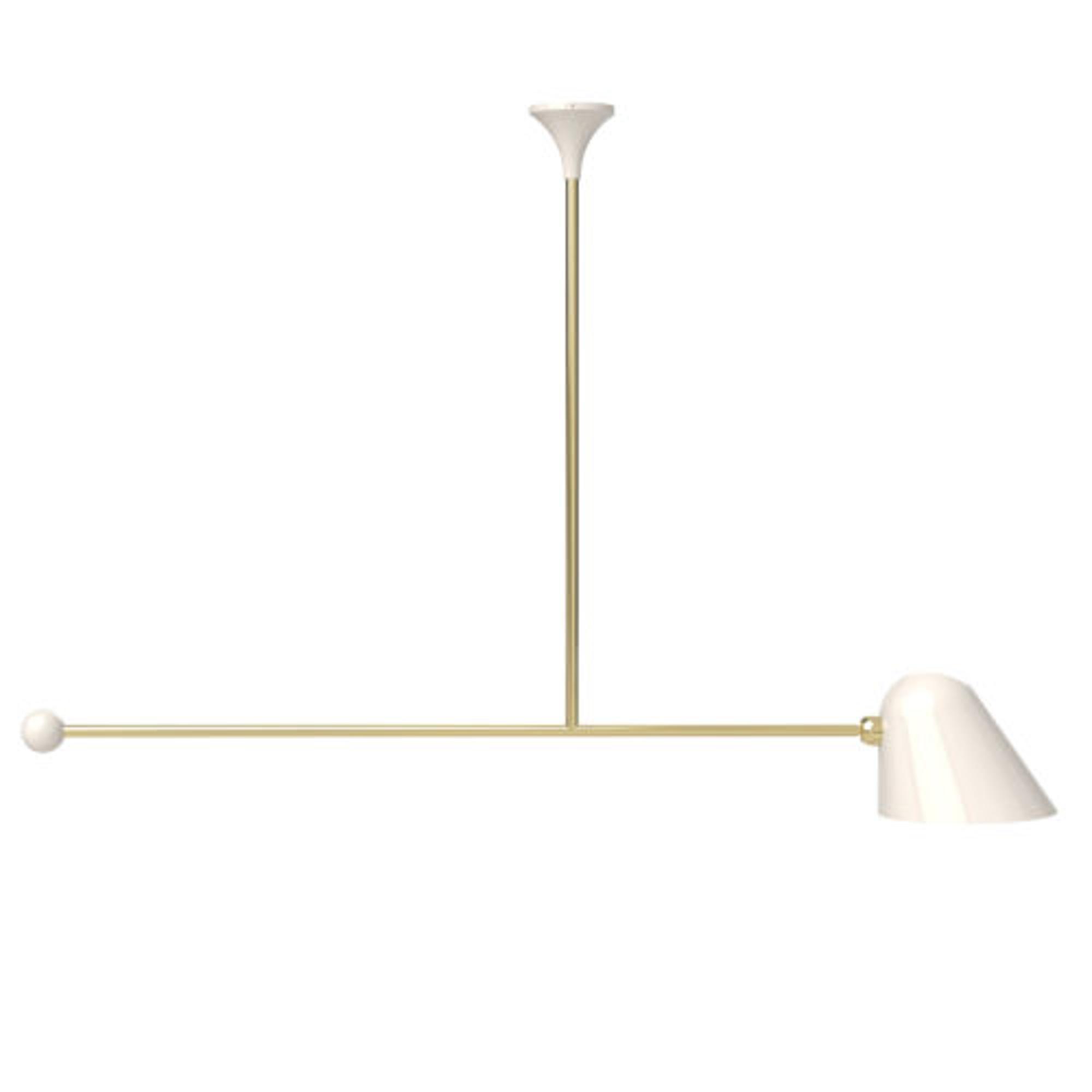 TATO Beghina Pendant White & Brass Tall