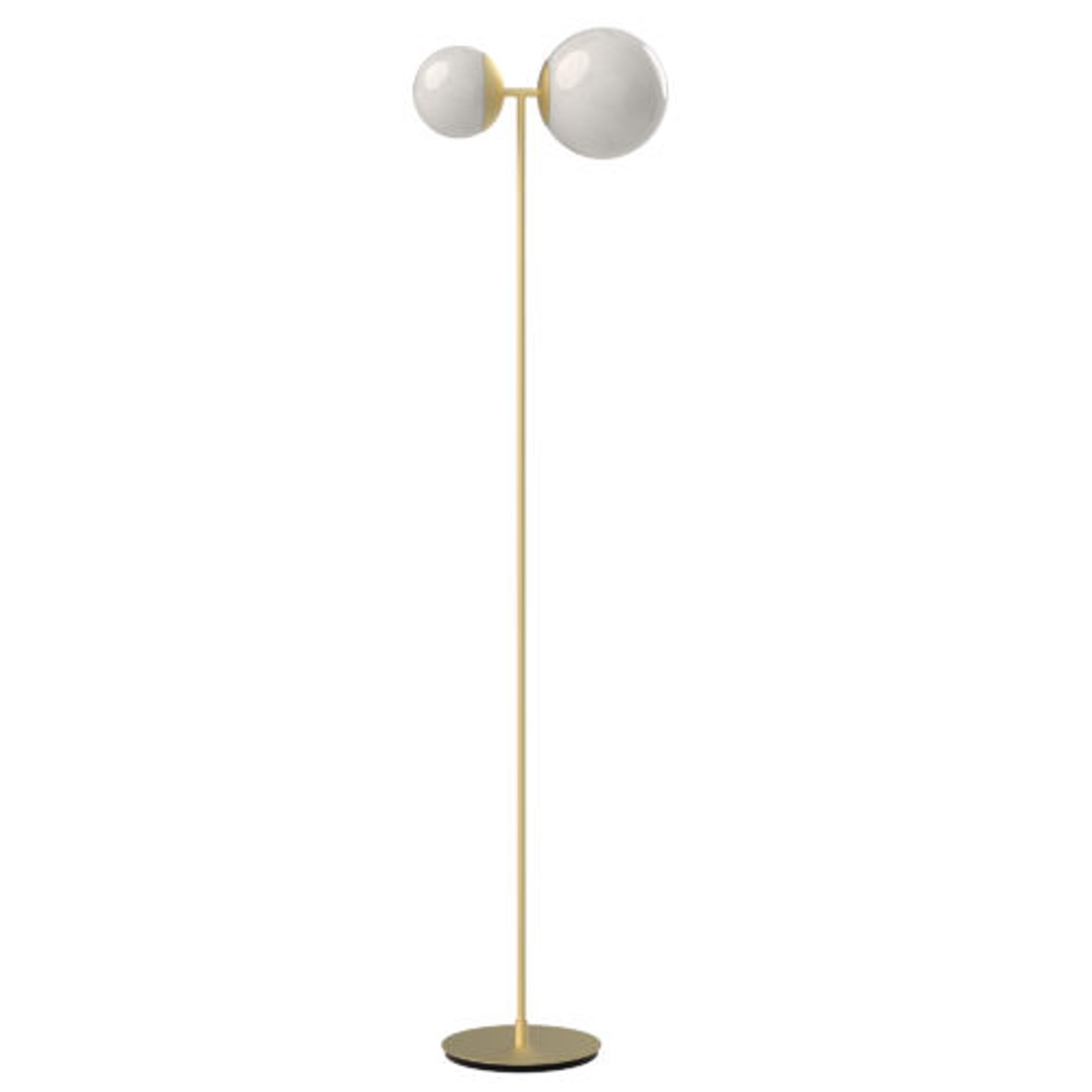 TATO Biba Floor Lamp White & Brass