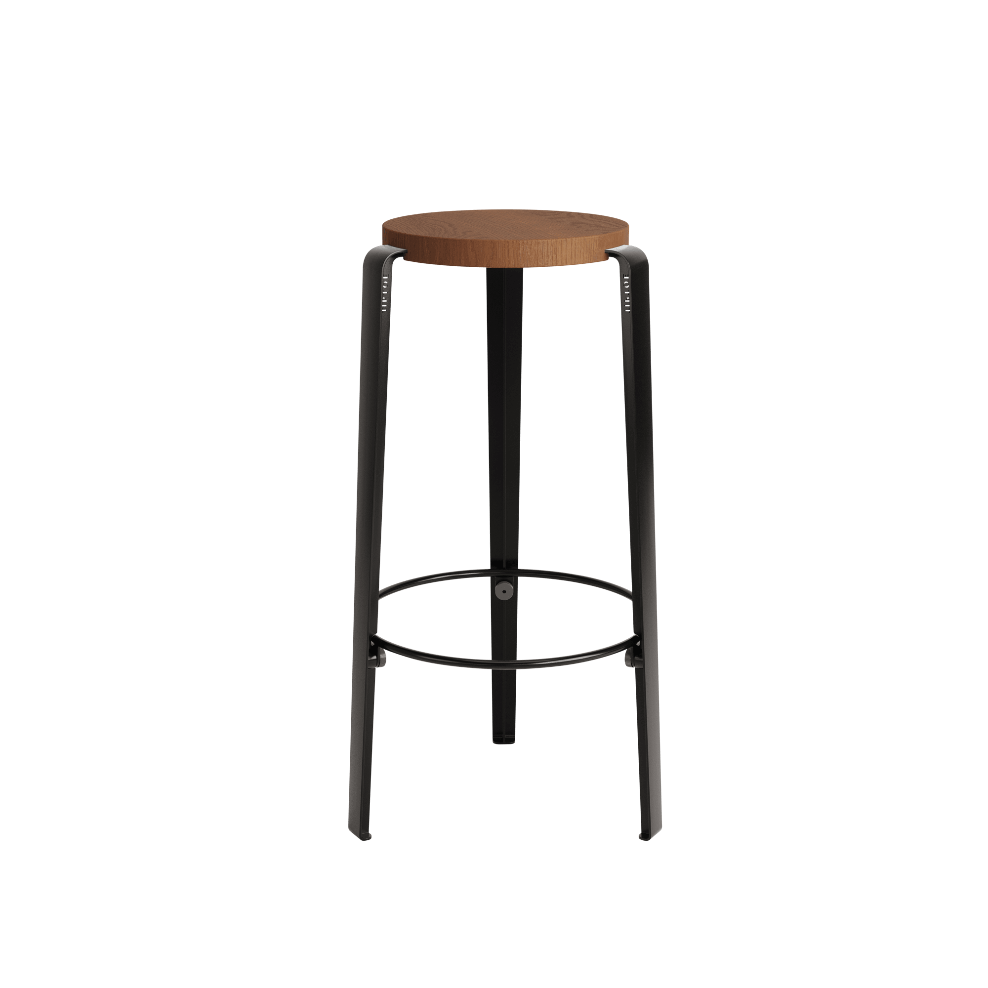 TipToe BIG LOU Stool Stained Oak/Graphite Black