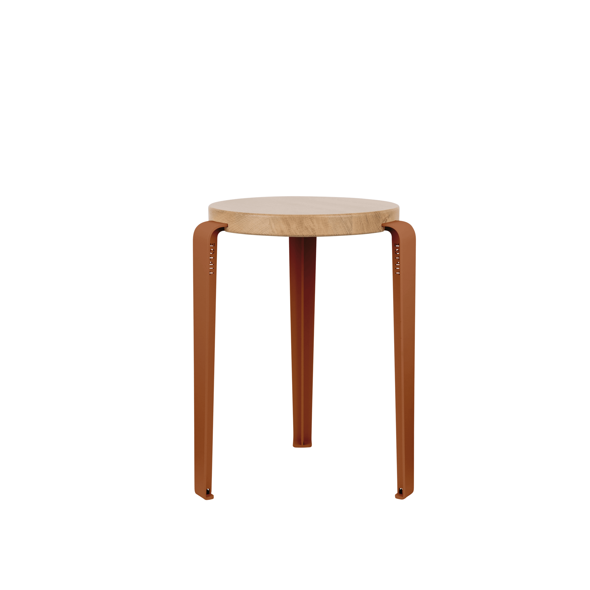 TipToe x Heju Lou Stool Oak/Cinnamon Brown